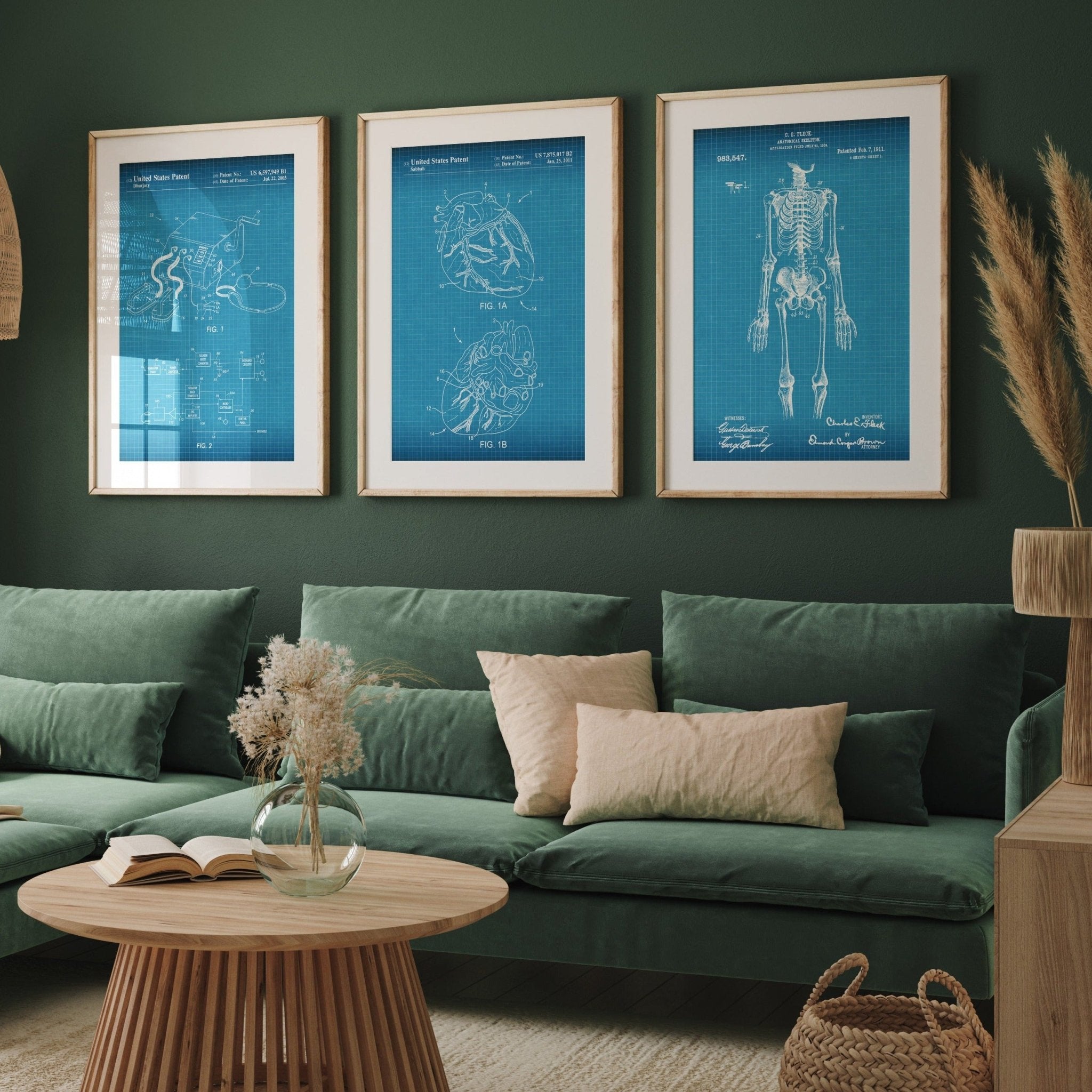 Anatomical Set Of 3 Patent Prints - Magic Posters