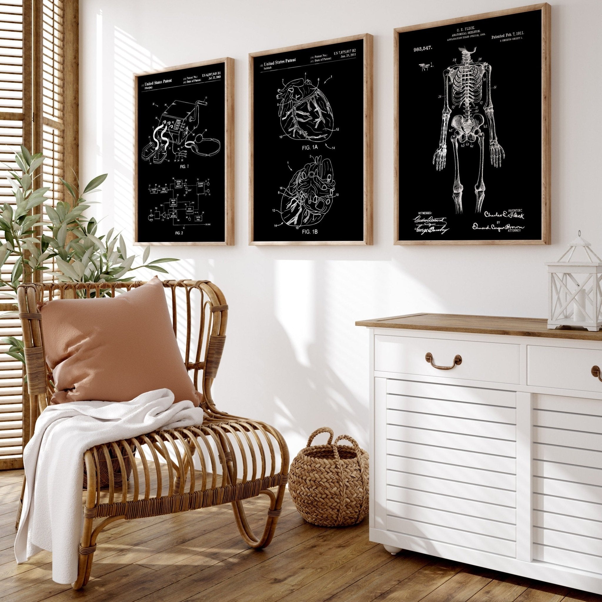 Anatomical Set Of 3 Patent Prints - Magic Posters