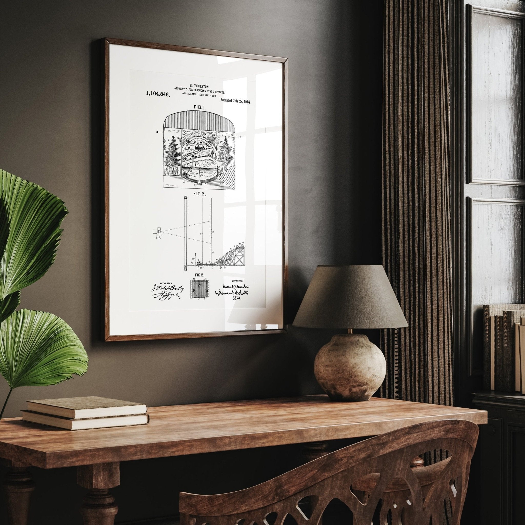 Apparatus For Producing Stage Effects 1914 Patent Print - Magic Posters