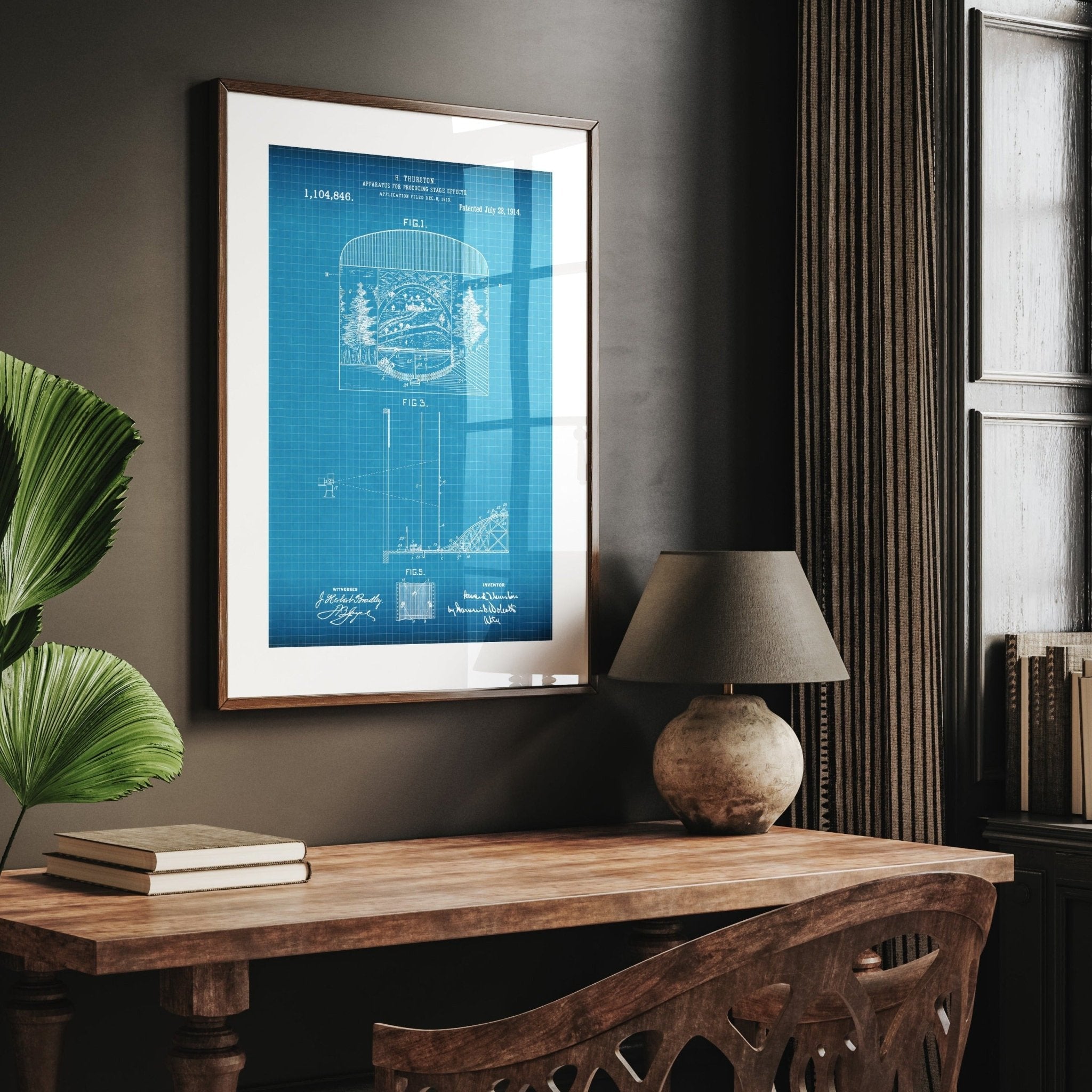 Apparatus For Producing Stage Effects 1914 Patent Print - Magic Posters