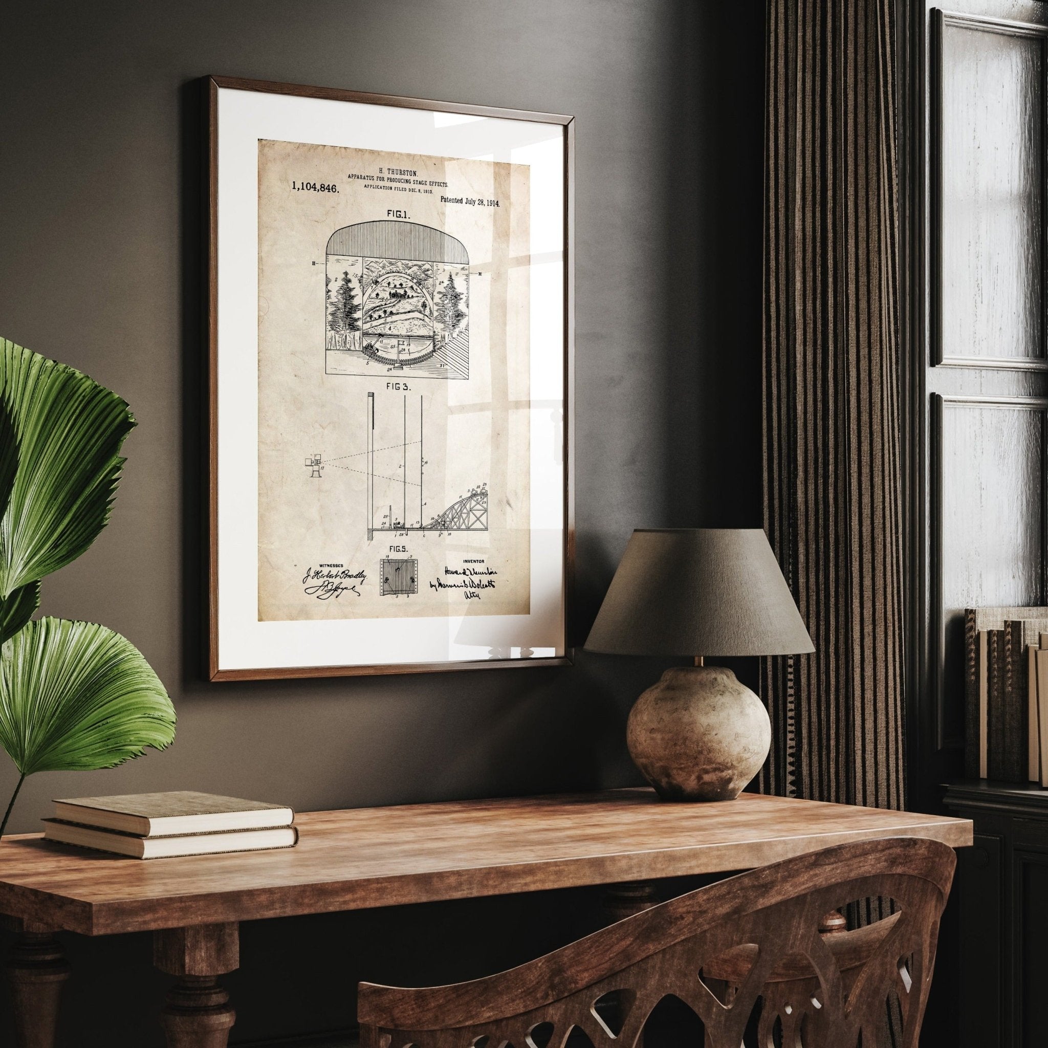 Apparatus For Producing Stage Effects 1914 Patent Print - Magic Posters