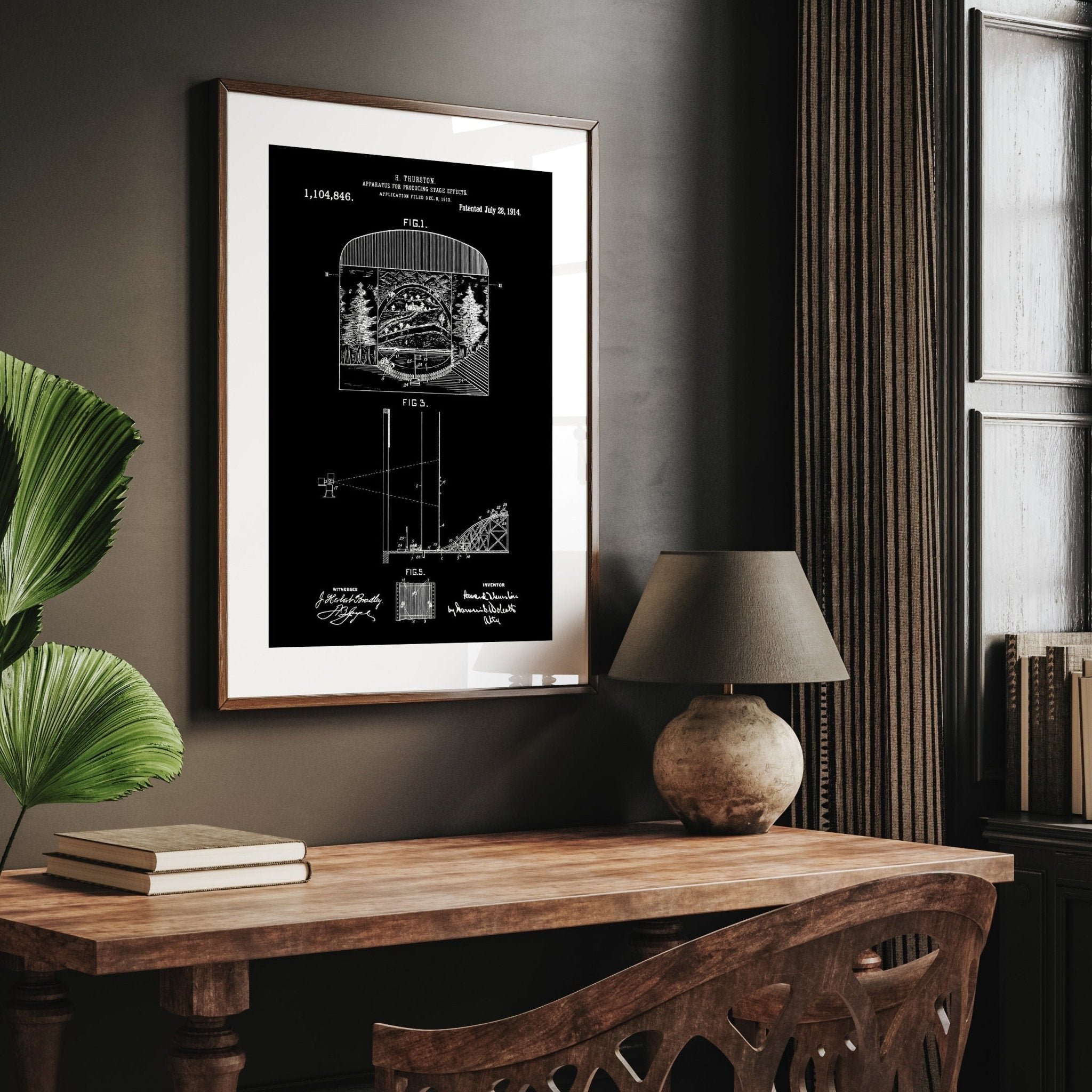 Apparatus For Producing Stage Effects 1914 Patent Print - Magic Posters