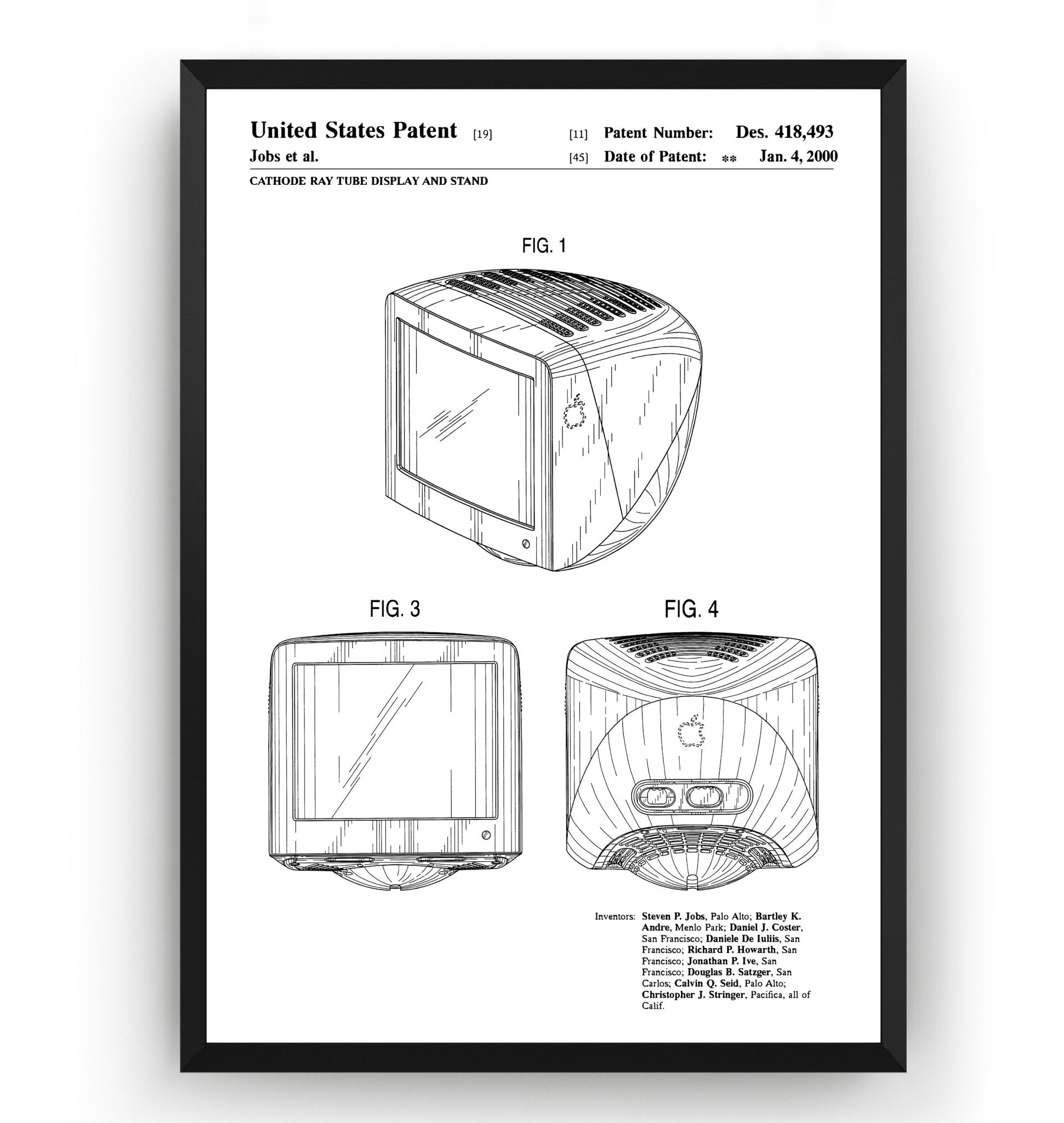 Apple iMac Monitor 2000 Patent Print - Magic Posters