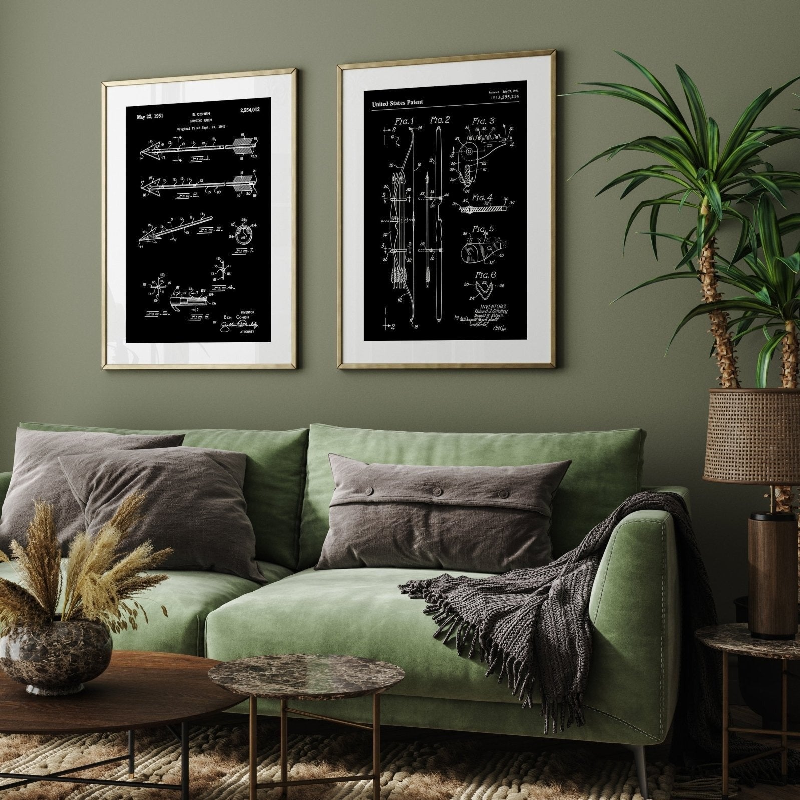 Archery Set Of 2 Patent Prints - Magic Posters