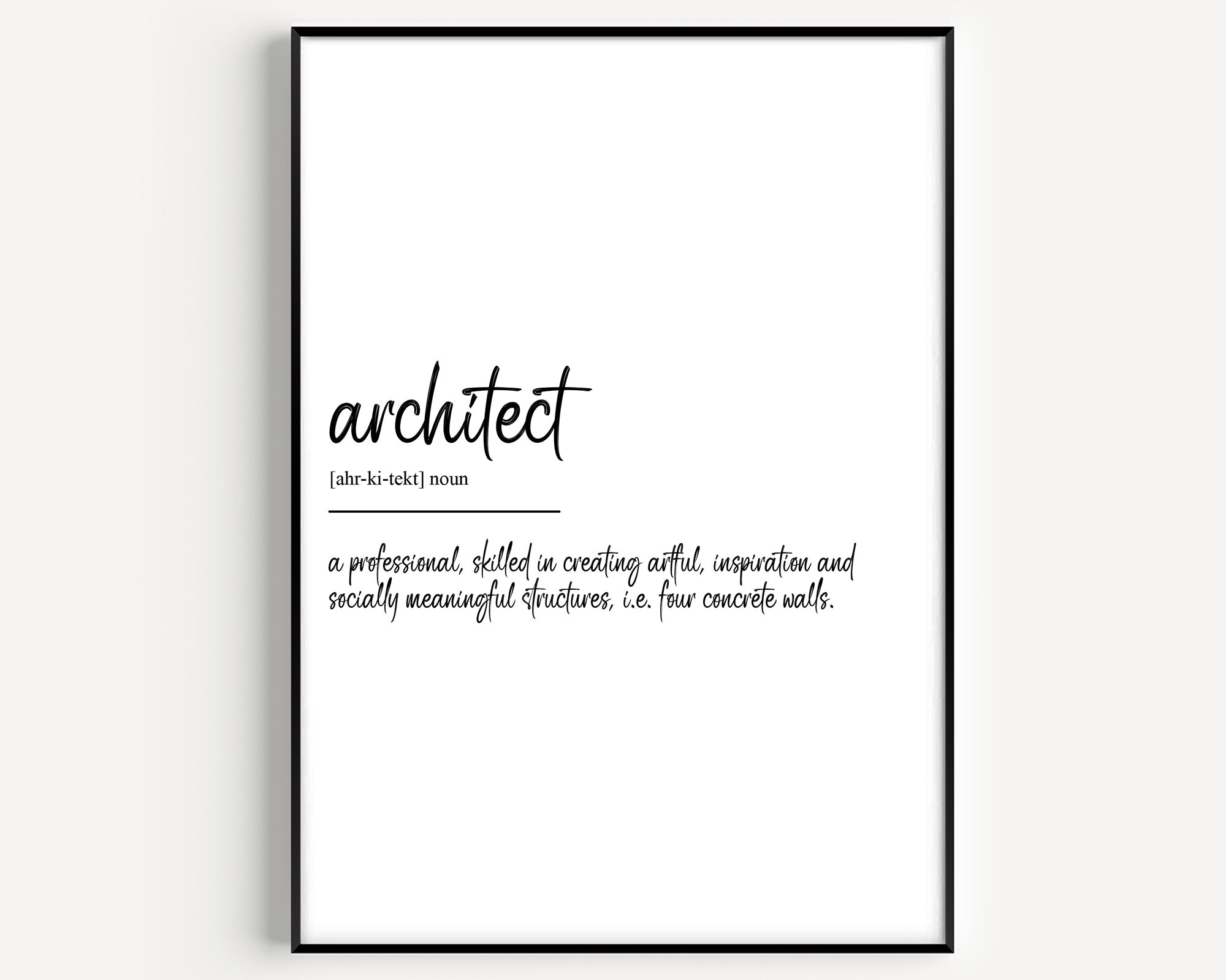 Architect Definition Print - Magic Posters