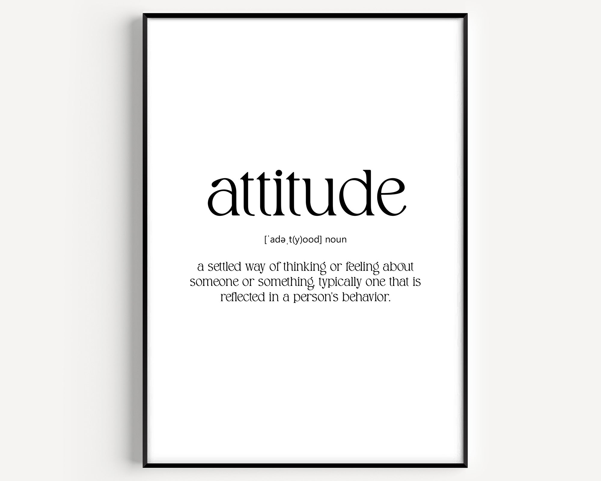 Attitude Definition Print - Magic Posters