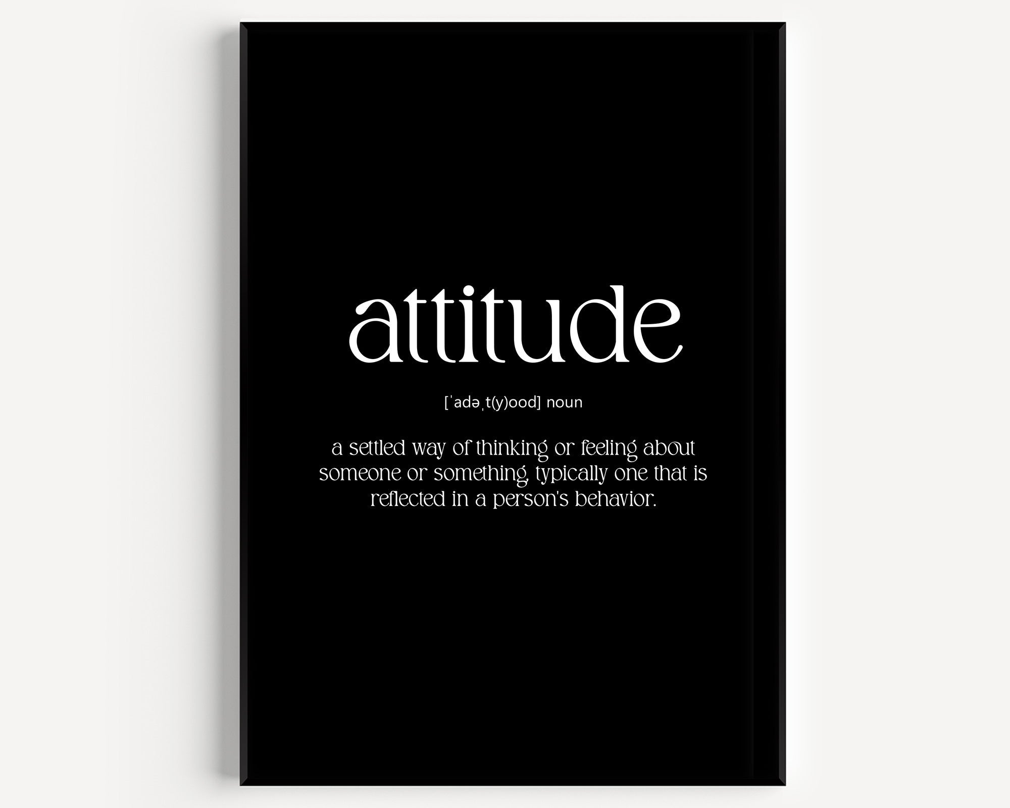 Attitude Definition Print - Magic Posters