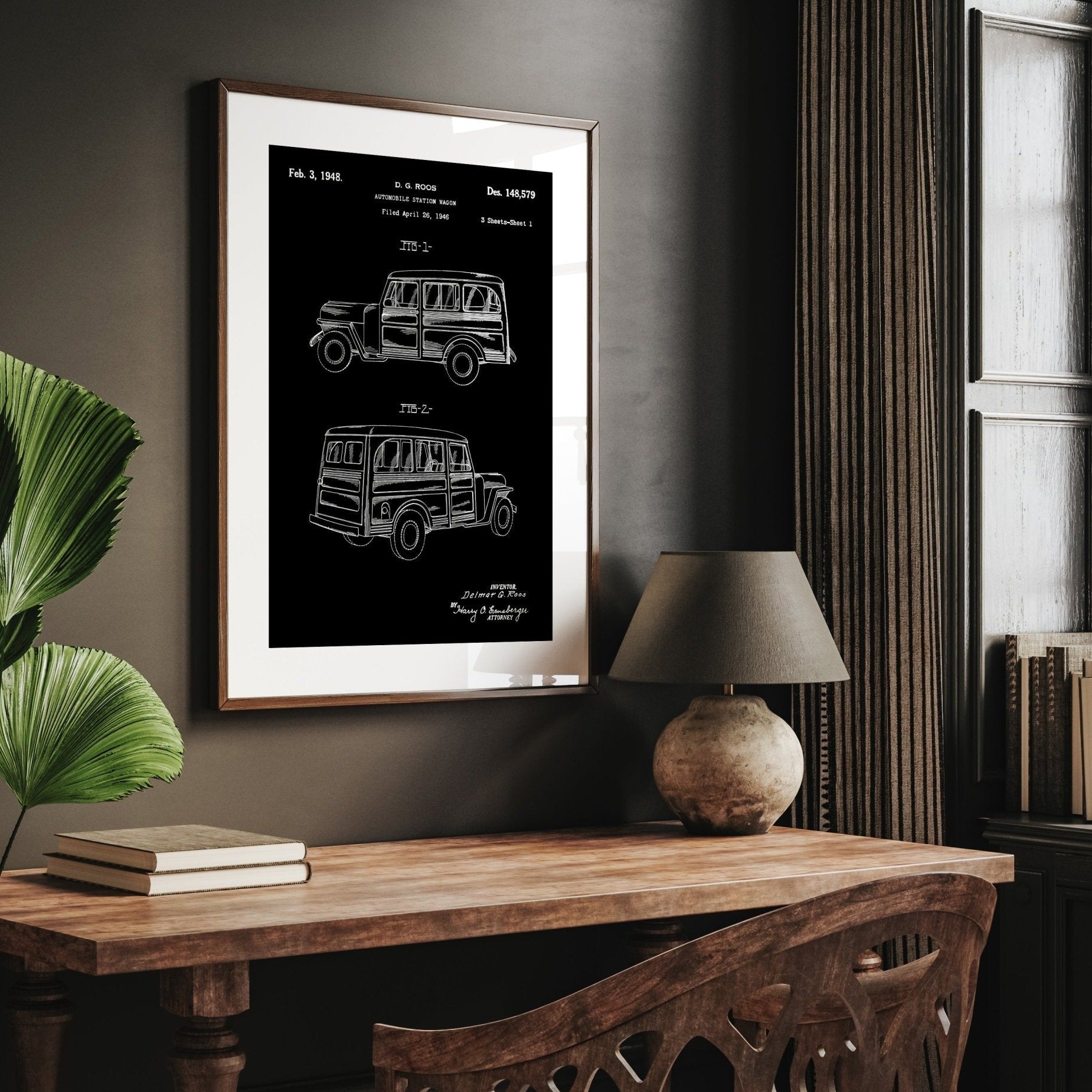 Automobile Station Wagon 1948 Patent Print - Magic Posters