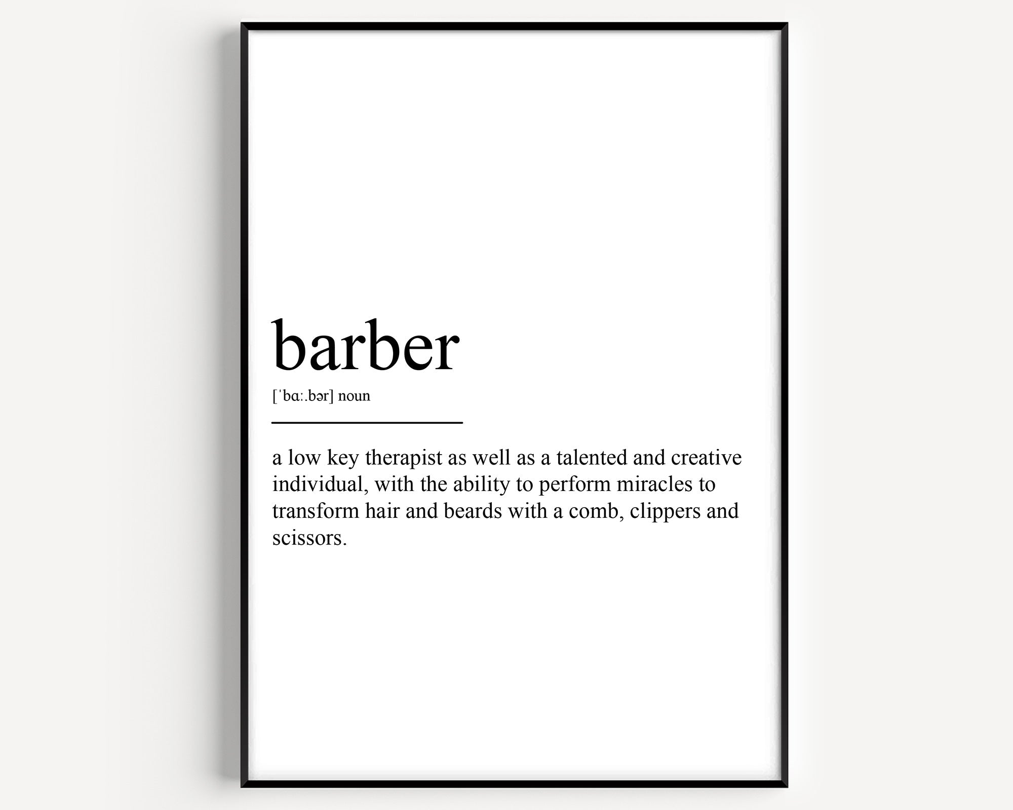 Barber Definition Print - Magic Posters