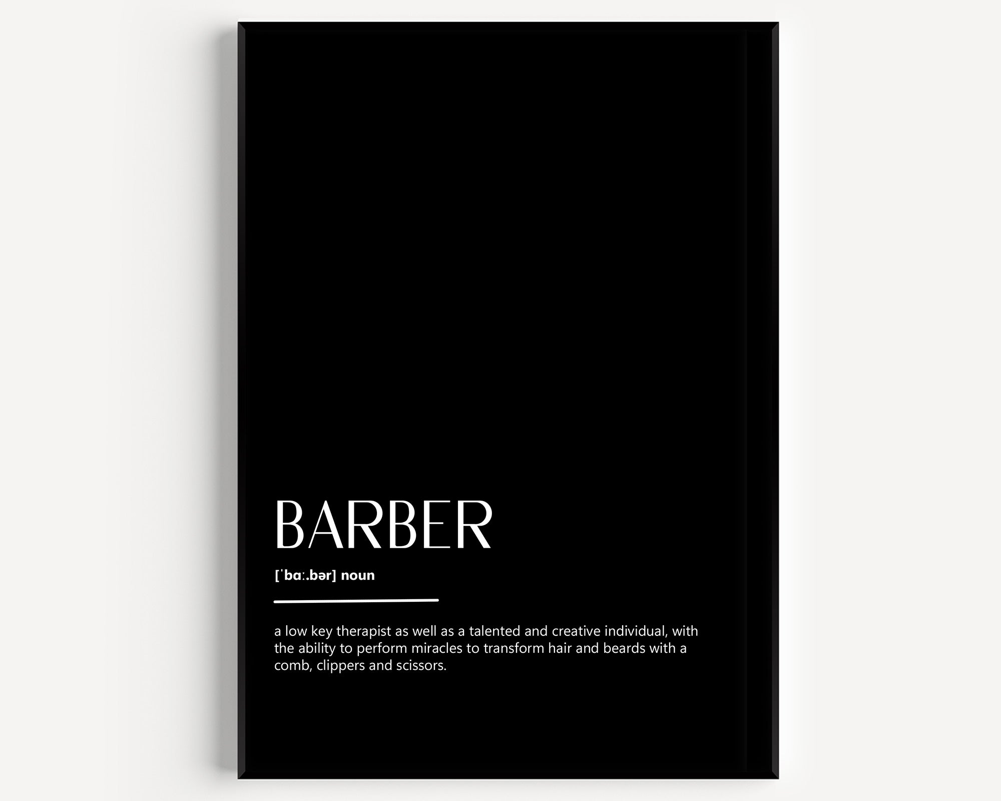 Barber Definition Print - Magic Posters