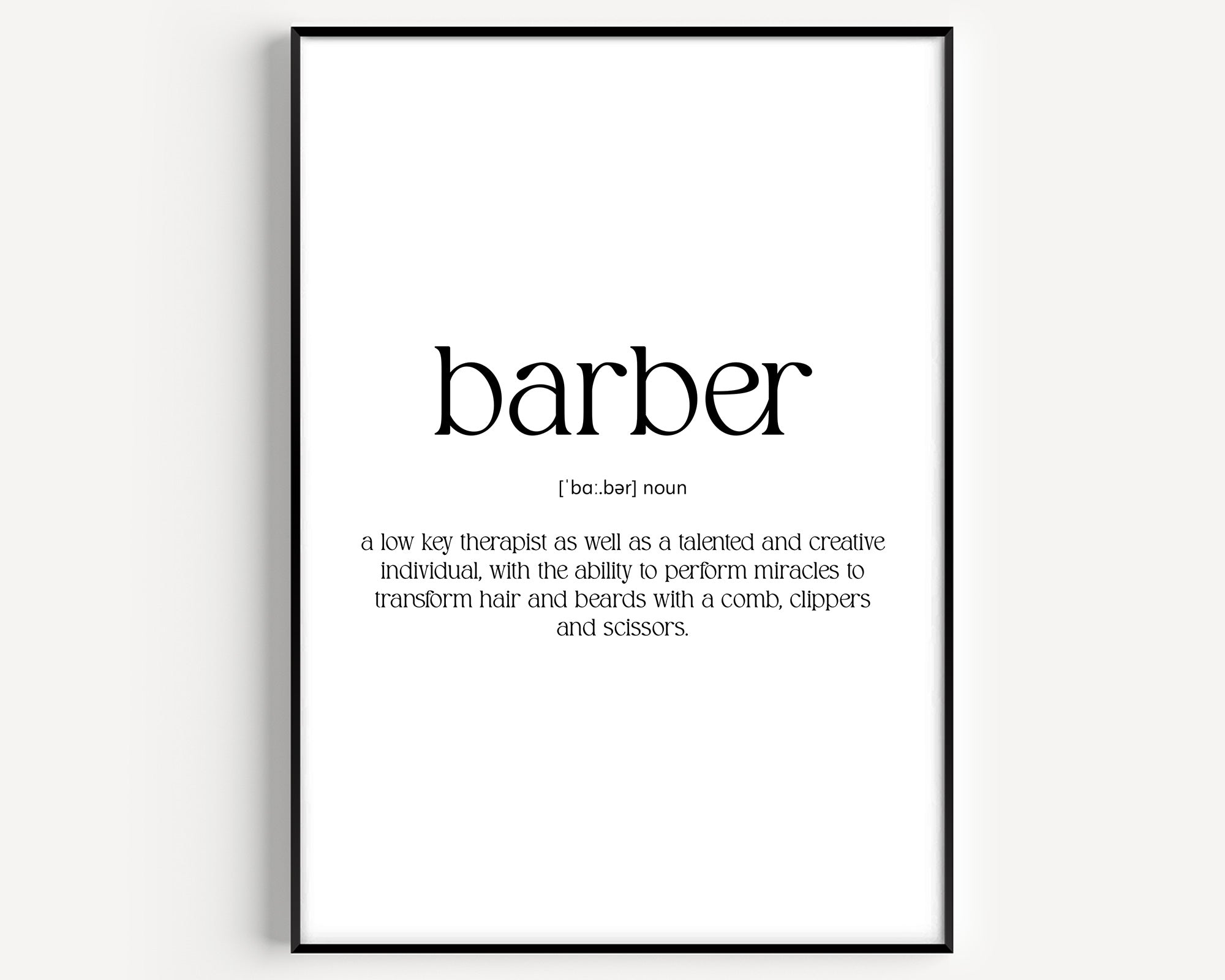 Barber Definition Print - Magic Posters