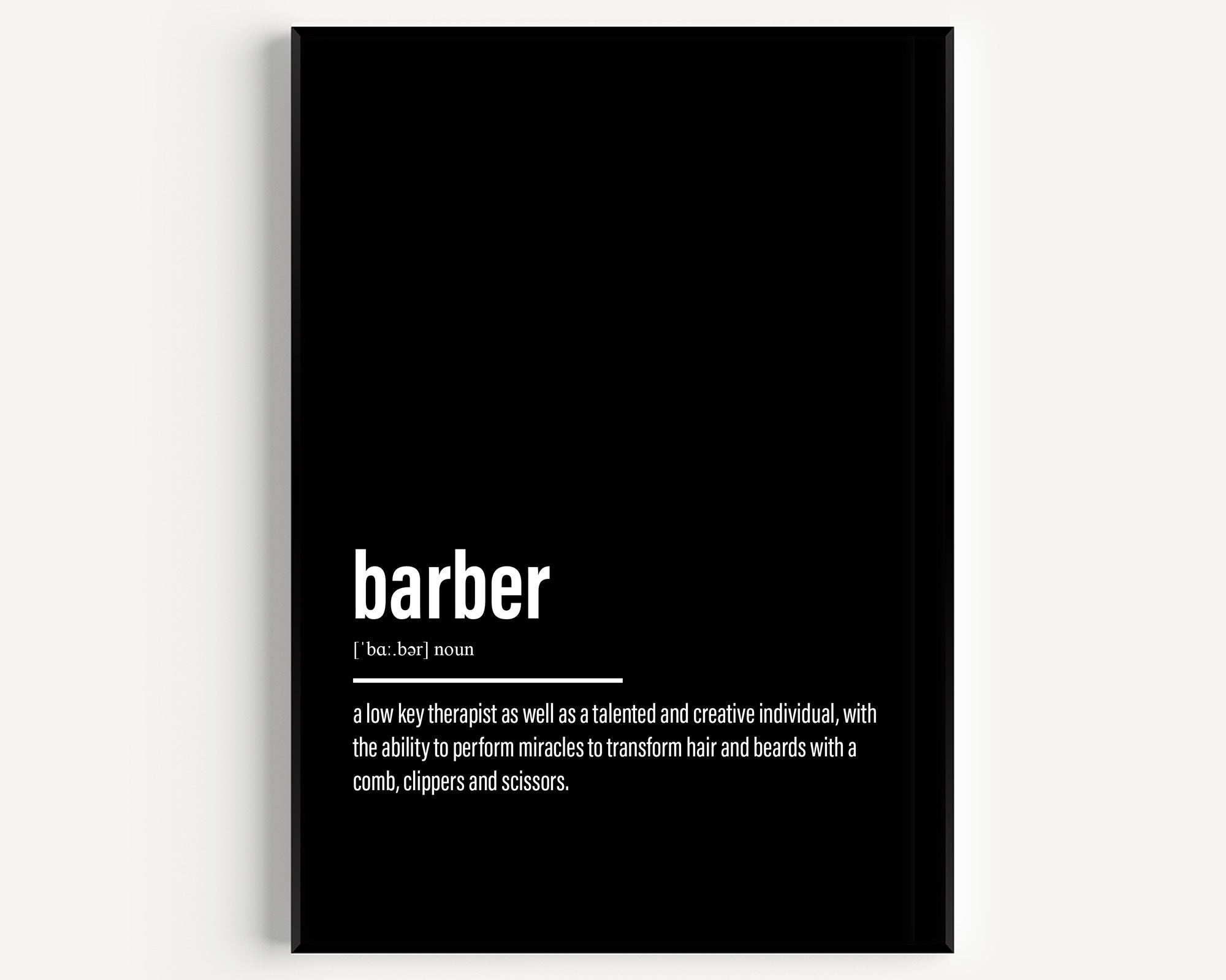 Barber Definition Print - Magic Posters