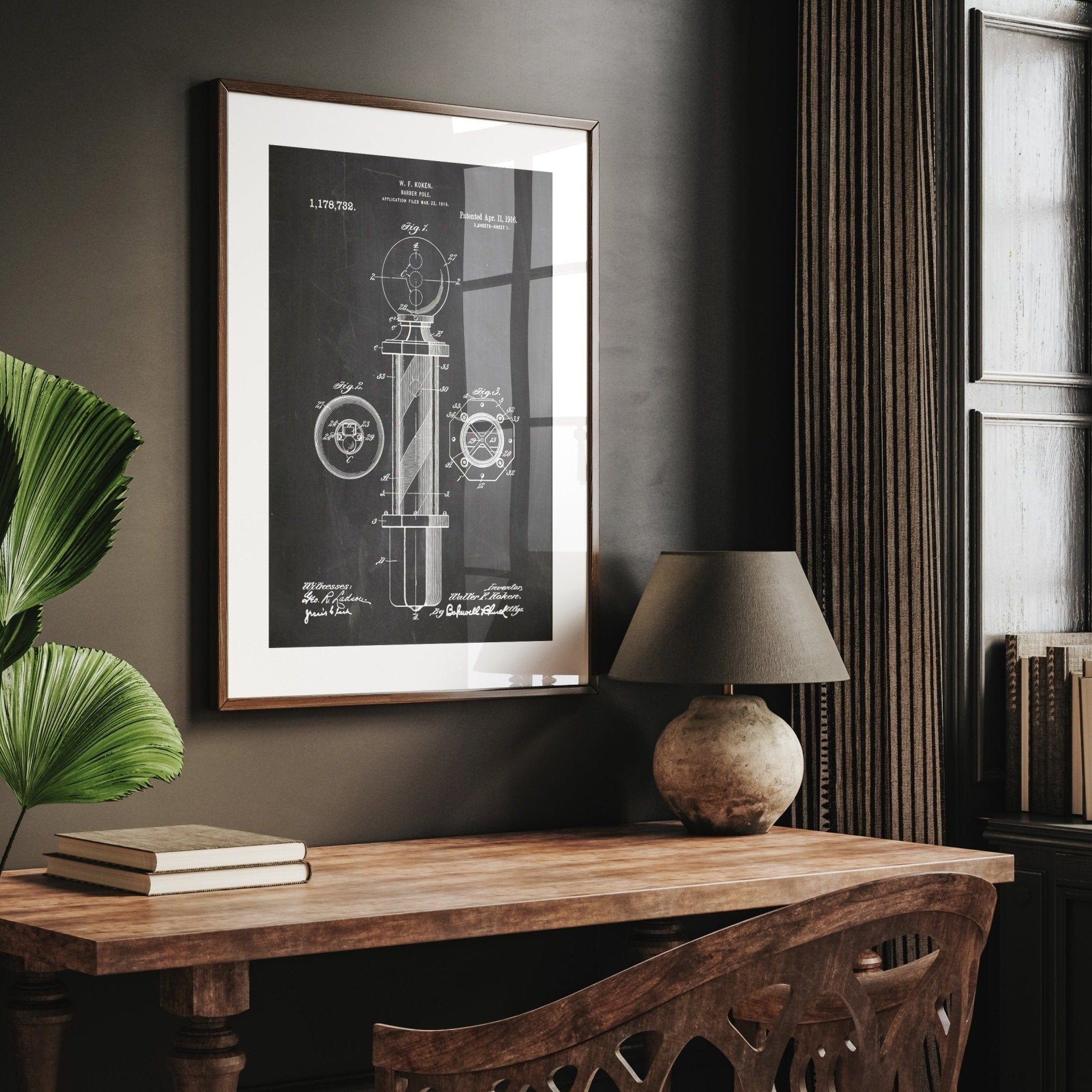 Barbers Pole Patent Print - Magic Posters