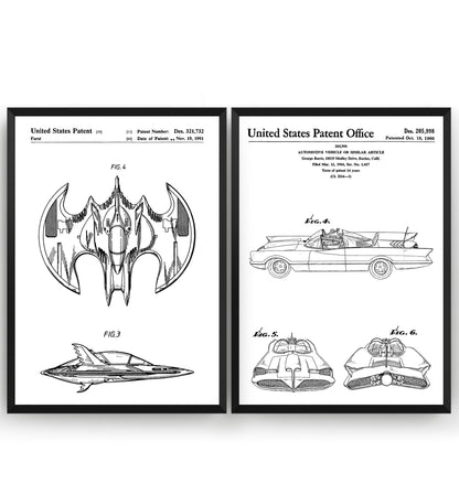 Batman Set Of 2 Patent Prints - Magic Posters