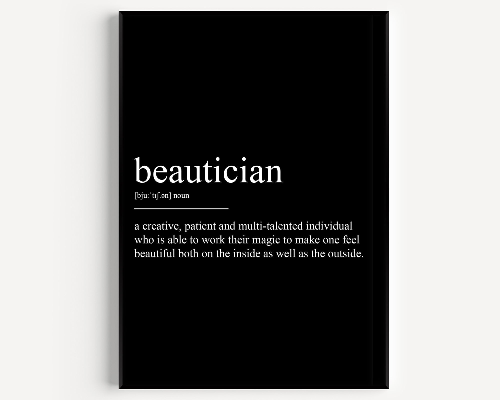 Beautician Definition Print - Magic Posters