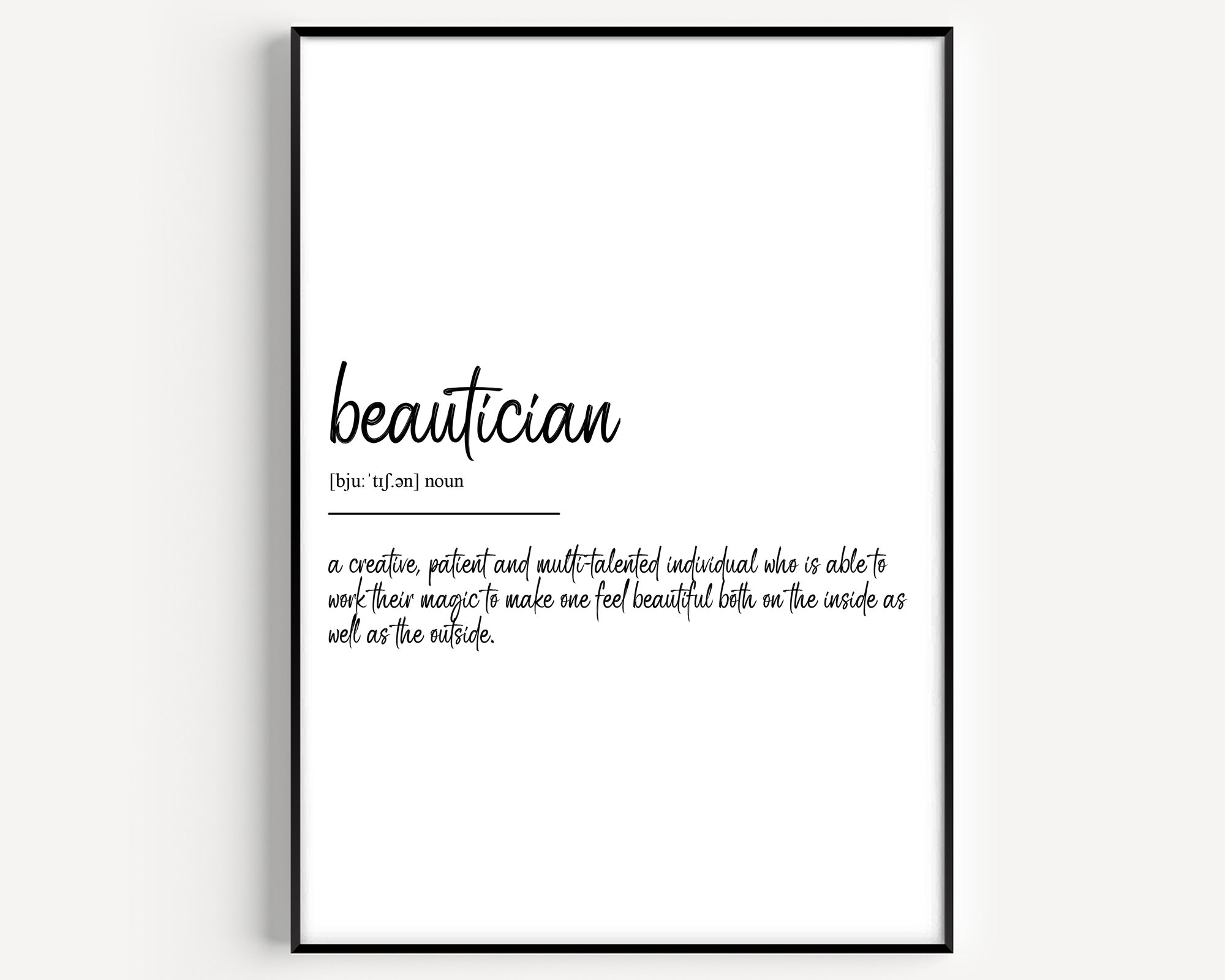Beautician Definition Print - Magic Posters