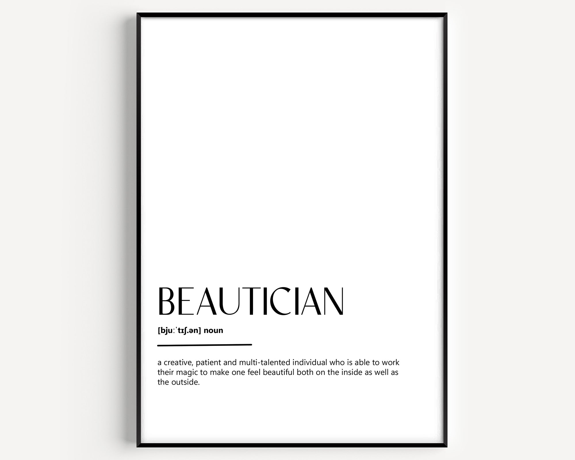 Beautician Definition Print - Magic Posters