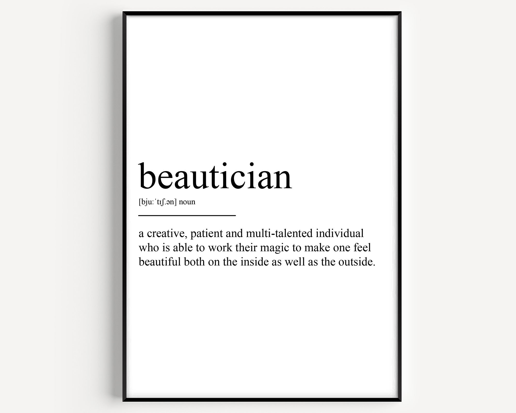Beautician Definition Print - Magic Posters