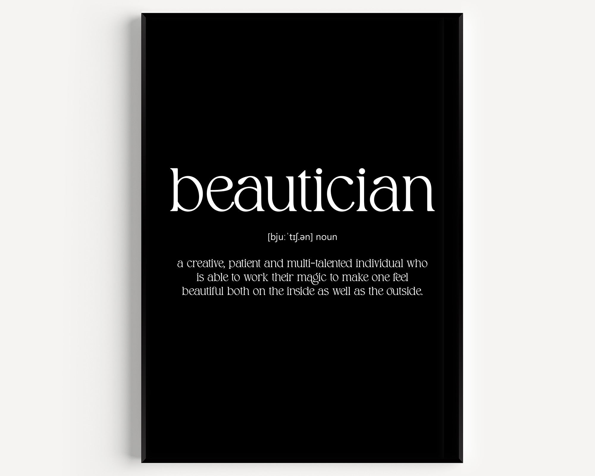 Beautician Definition Print - Magic Posters