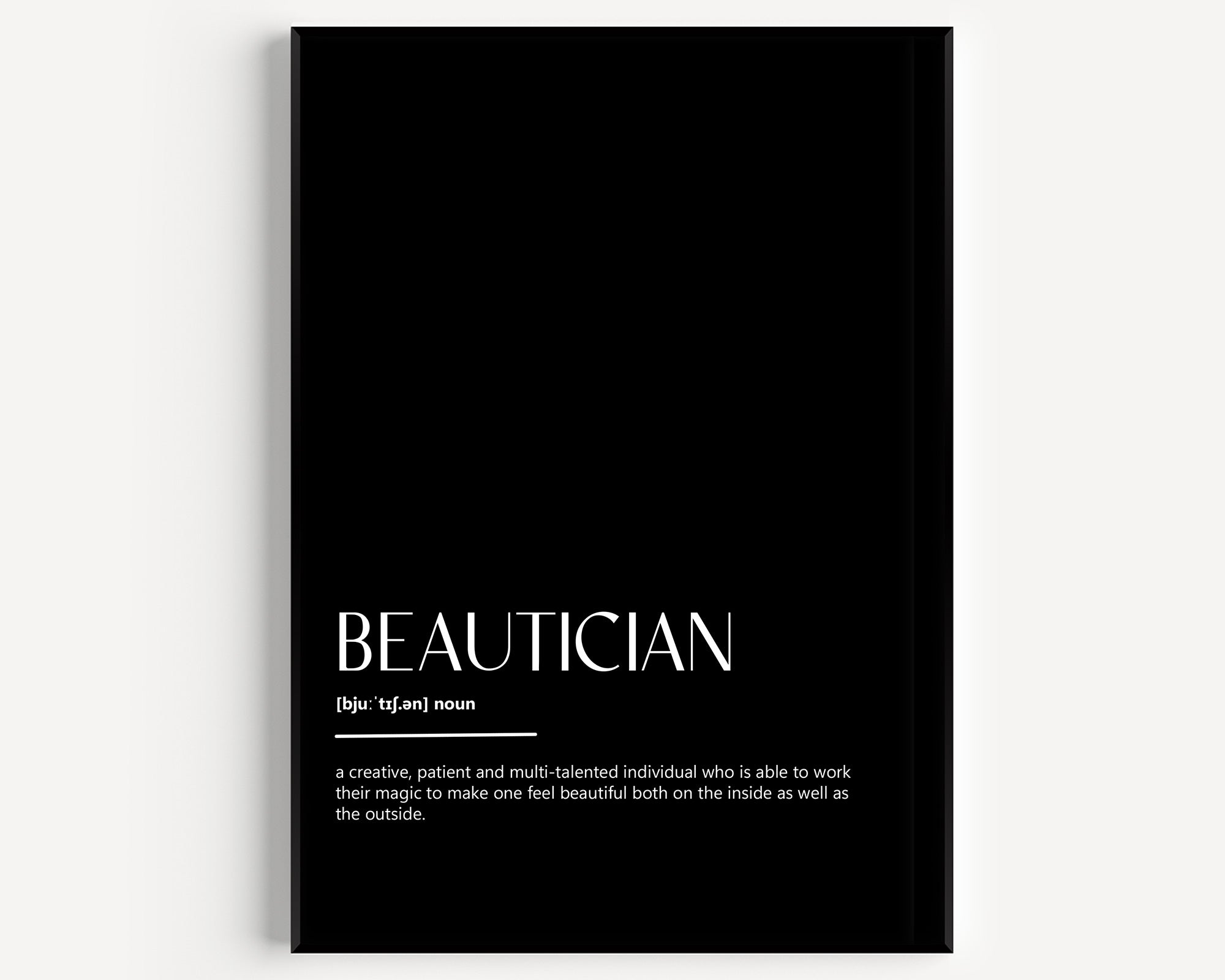 Beautician Definition Print - Magic Posters