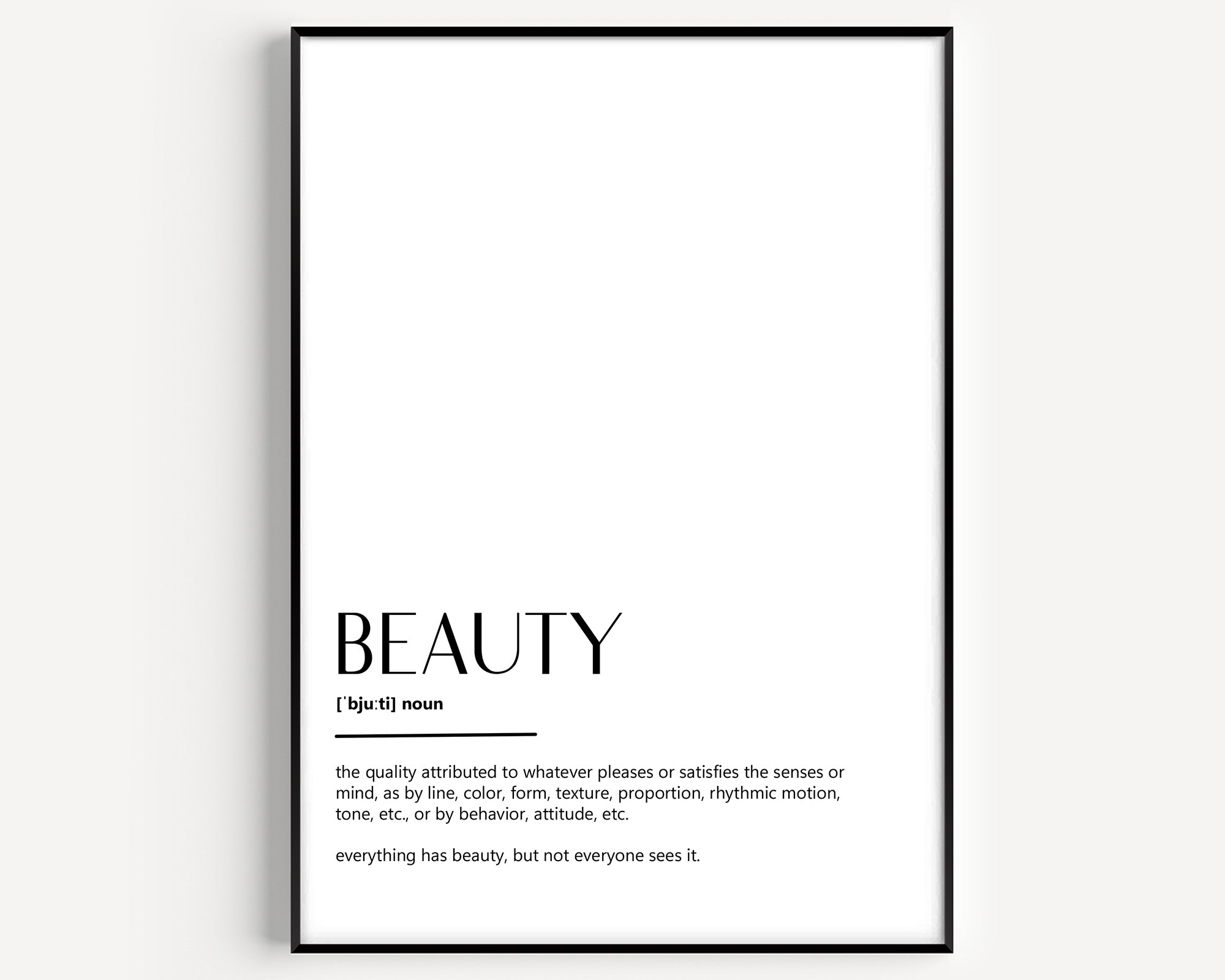 Beauty Definition Print - Magic Posters