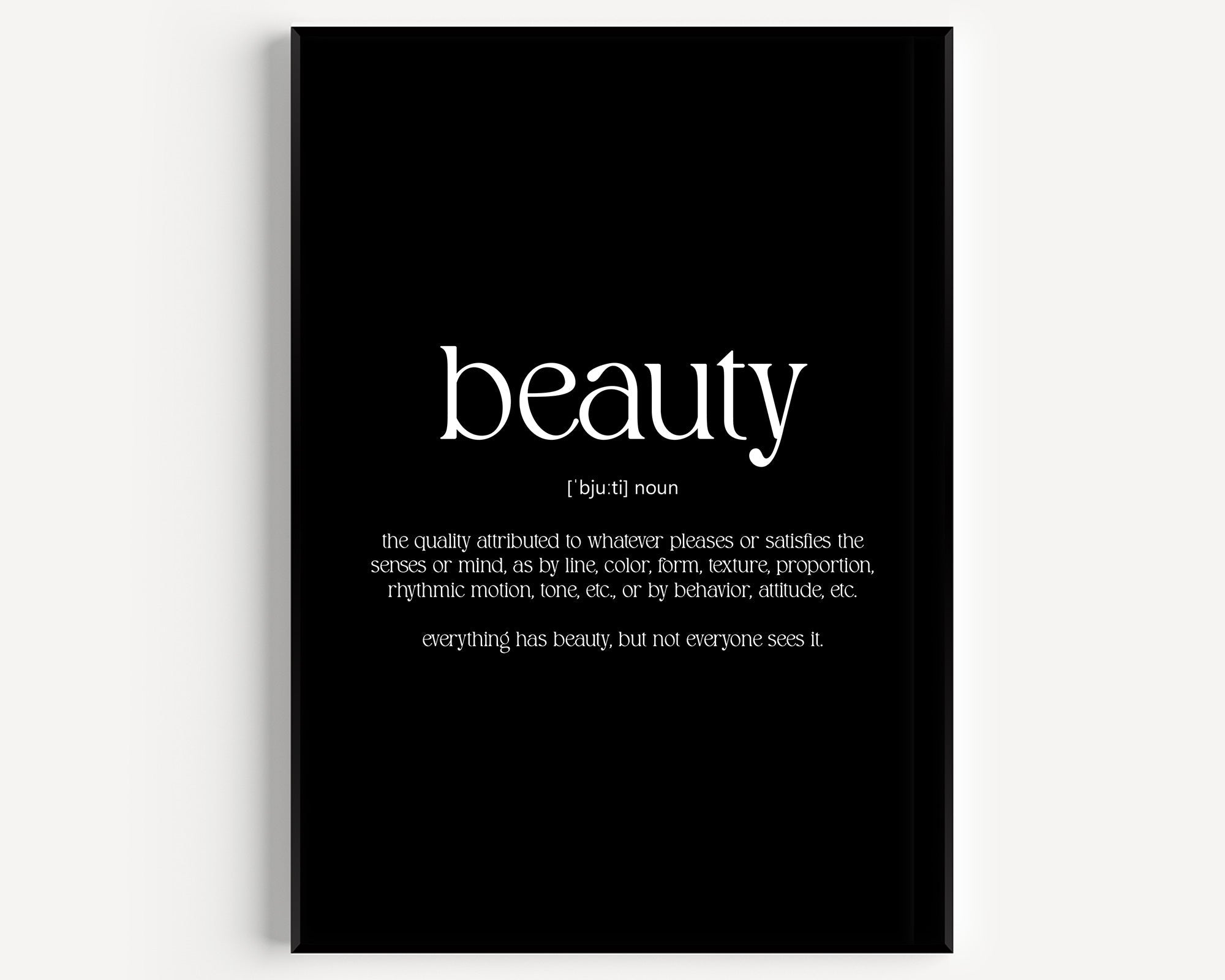 Beauty Definition Print - Magic Posters