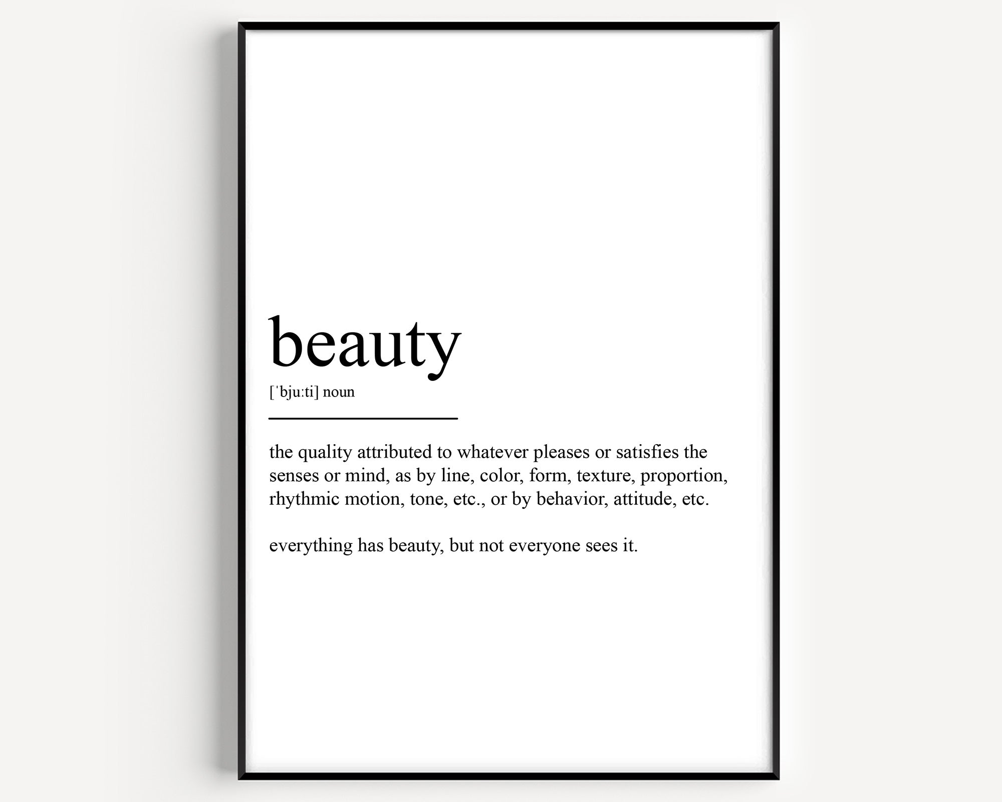 Beauty Definition Print - Magic Posters