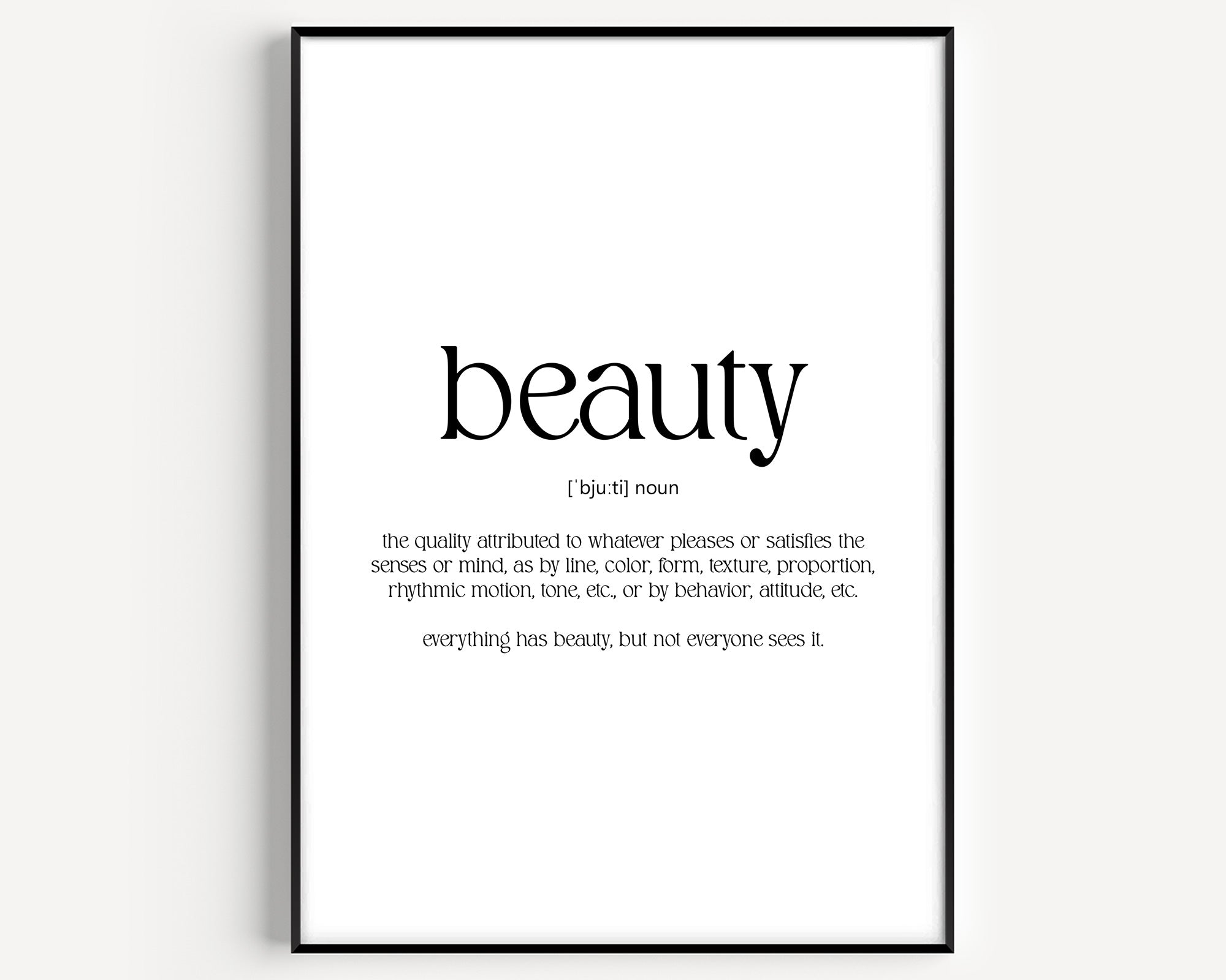 Beauty Definition Print - Magic Posters