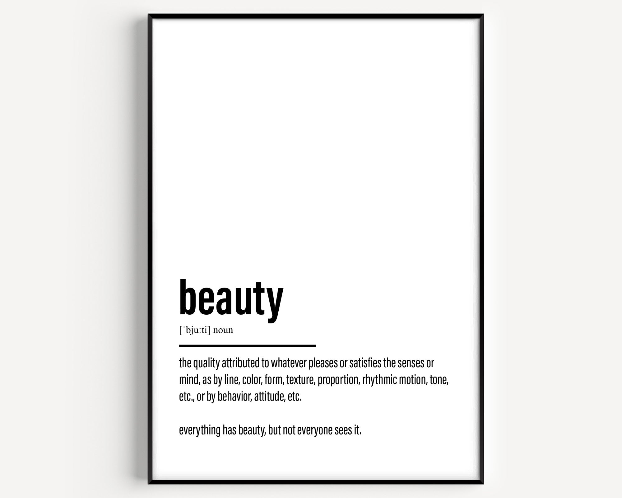 Beauty Definition Print - Magic Posters