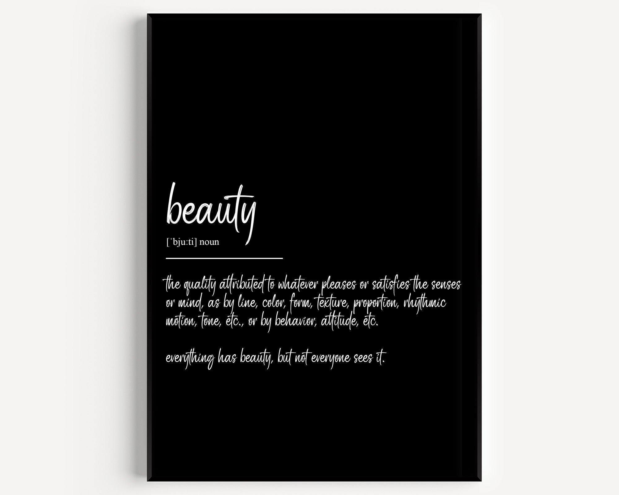 Beauty Definition Print - Magic Posters