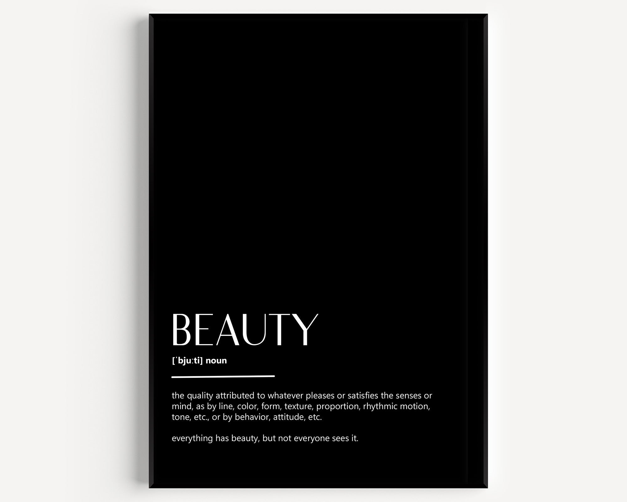 Beauty Definition Print - Magic Posters