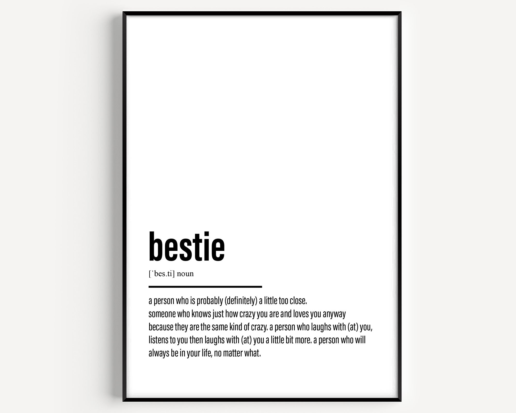 Bestie Definition Print - Magic Posters
