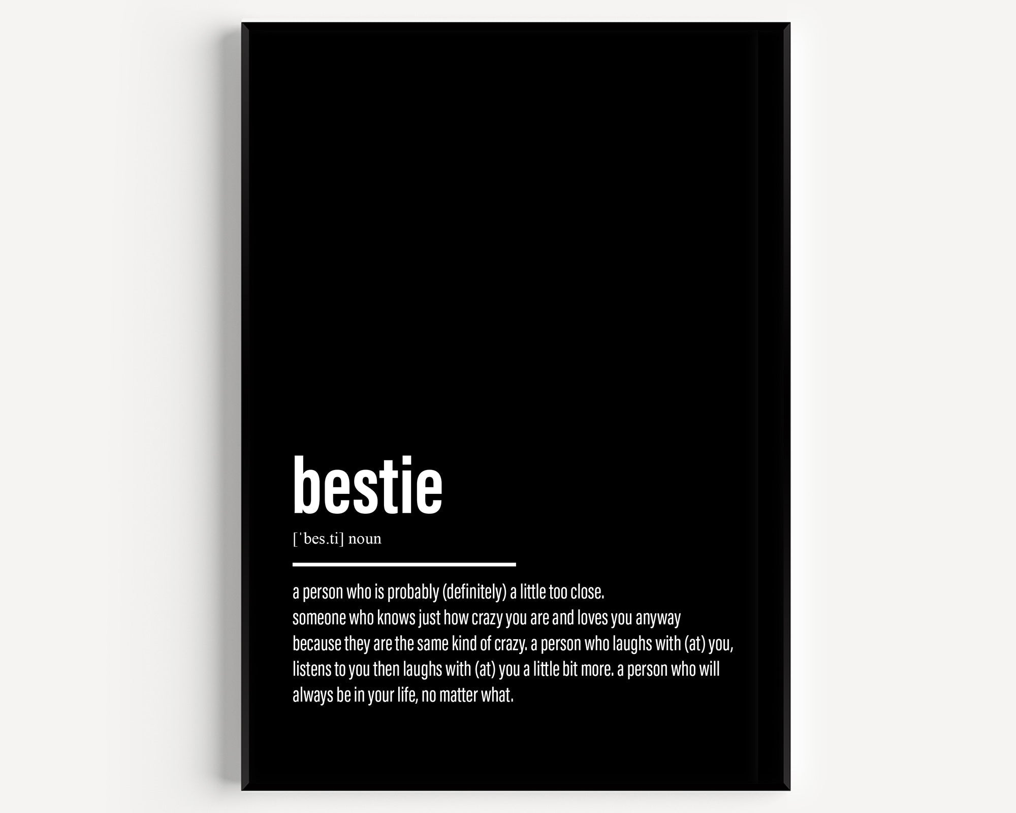 Bestie Definition Print - Magic Posters