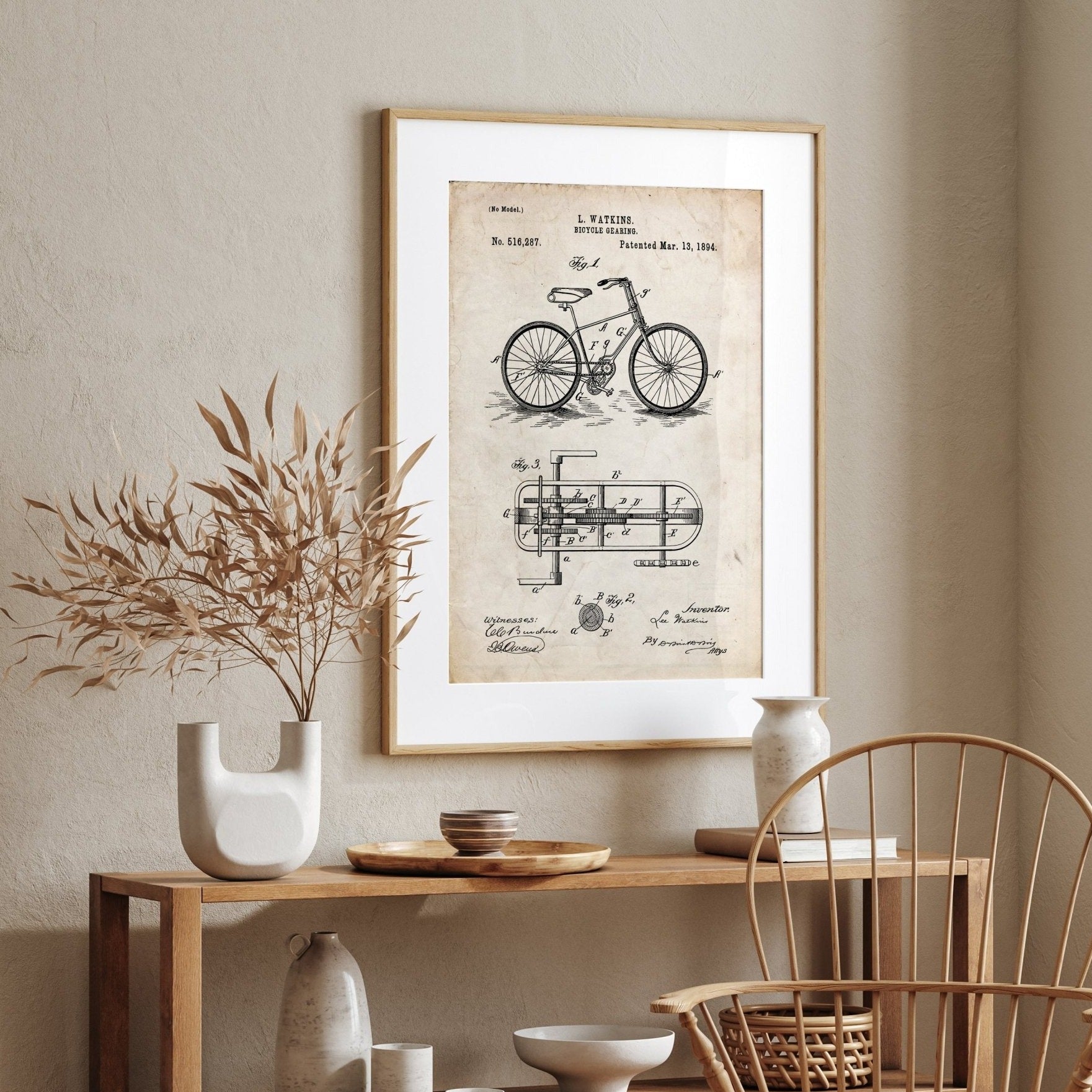 Bicycle Gearing Patent Print - Magic Posters