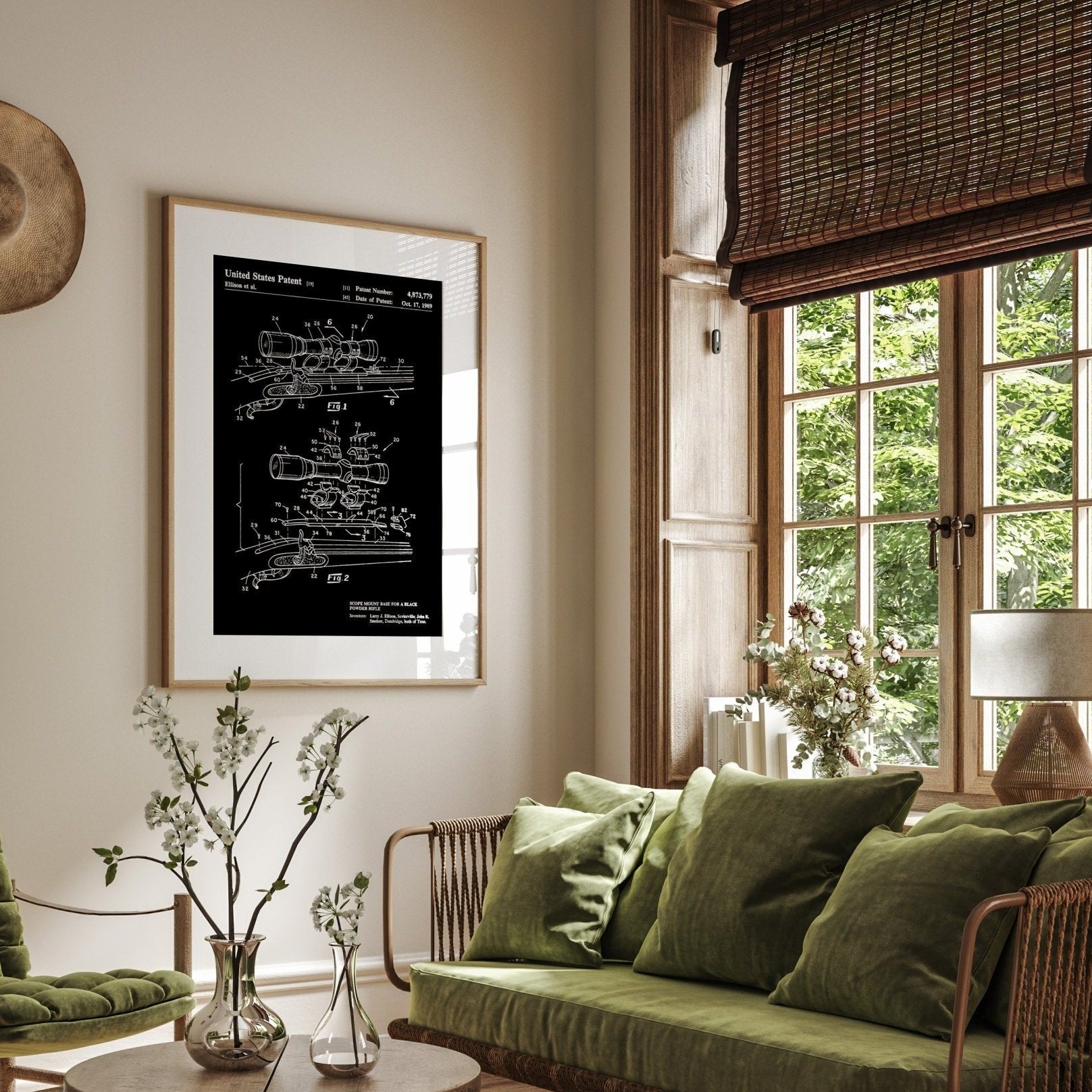 Black Powder Rifle Scope 1989 Patent Print - Magic Posters