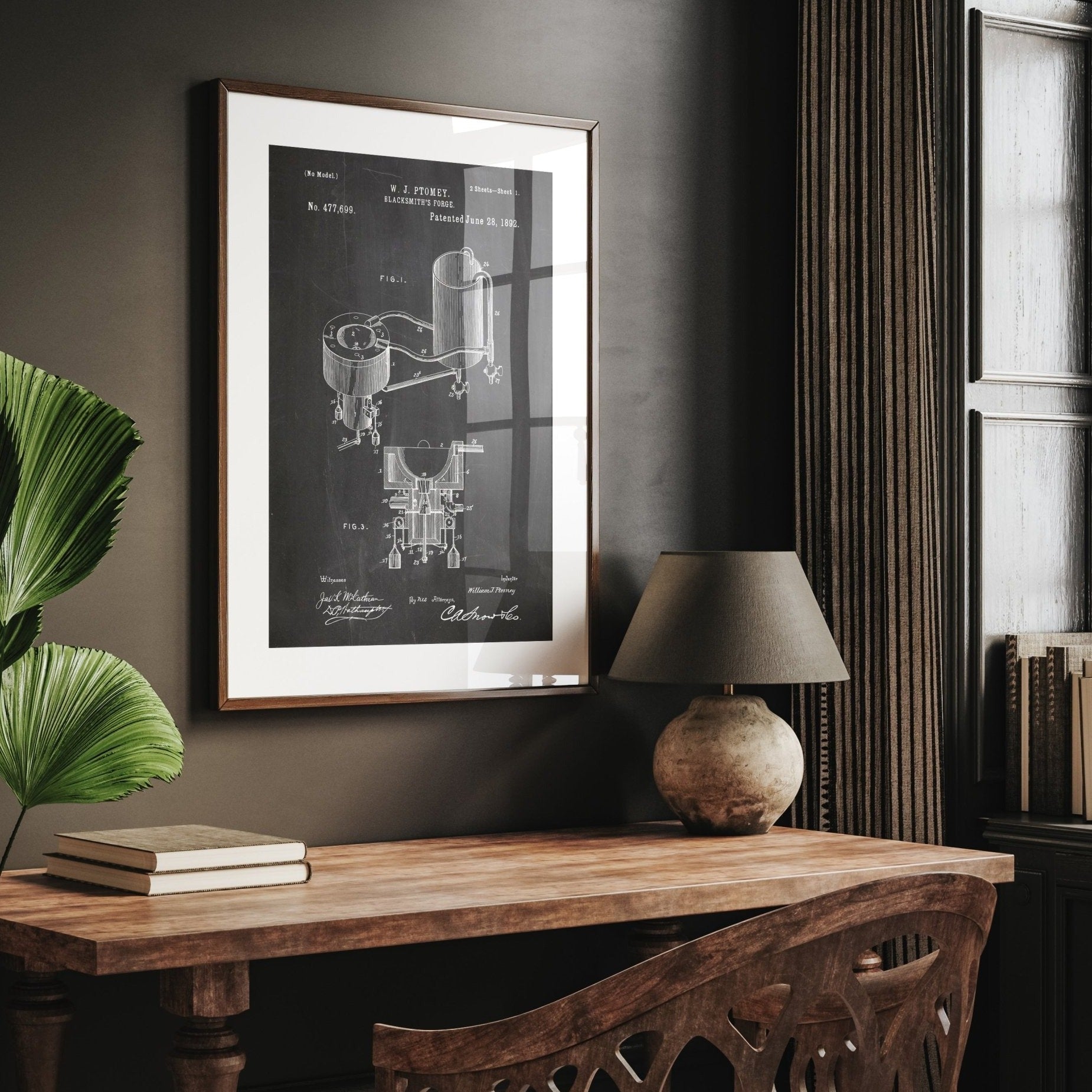 Blacksmith Forge 1892 Patent Print - Magic Posters