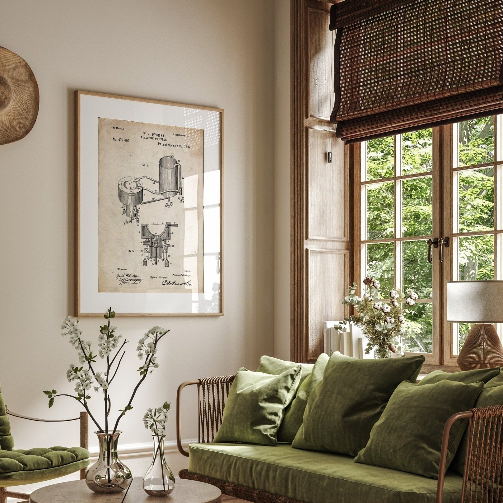 Blacksmith Forge 1892 Patent Print - Magic Posters