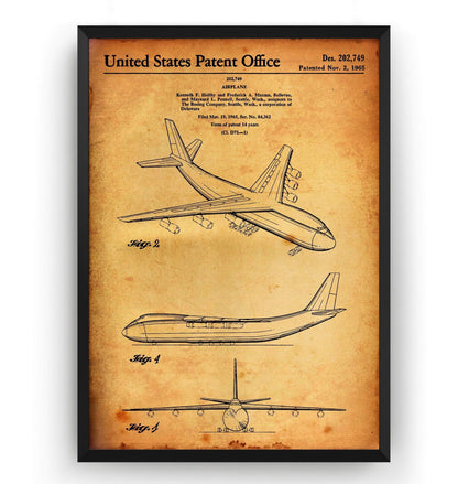 Boeing Aircraft Carrier 1965 Patent Print - Magic Posters