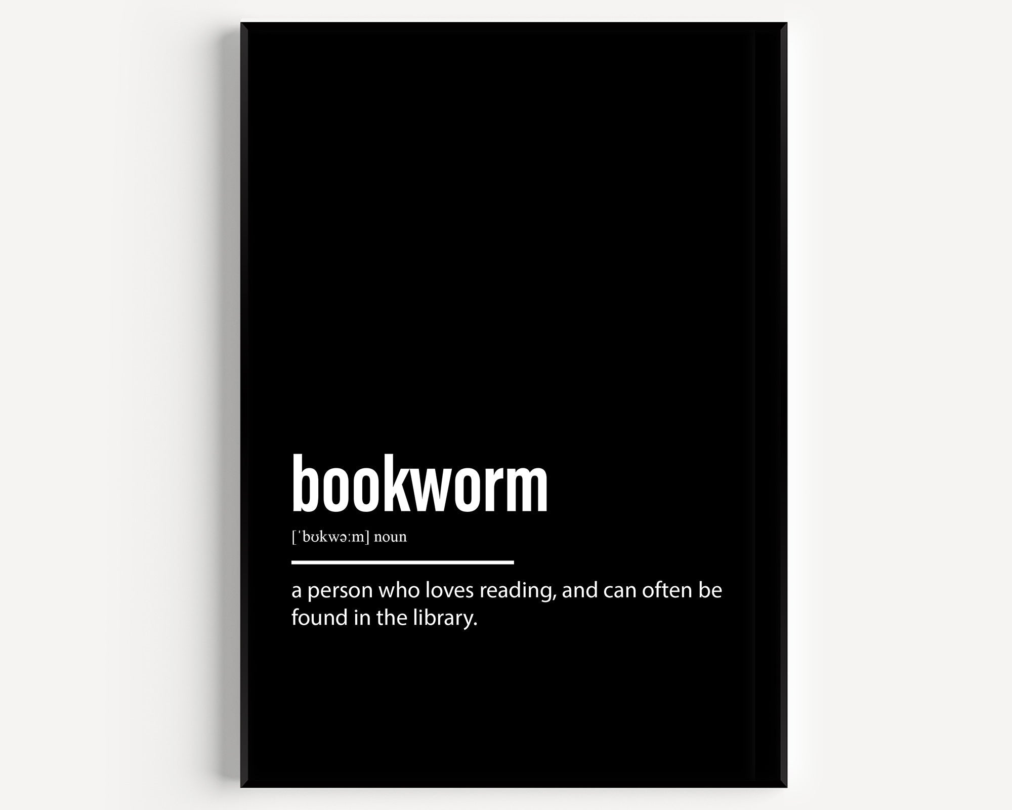 Bookworm Definition Print - Magic Posters