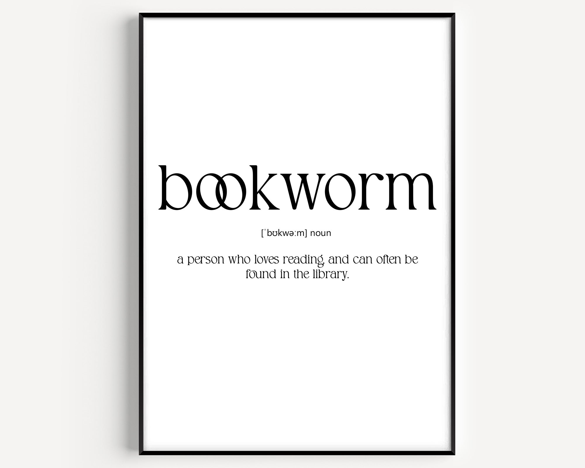 Bookworm Definition Print - Magic Posters