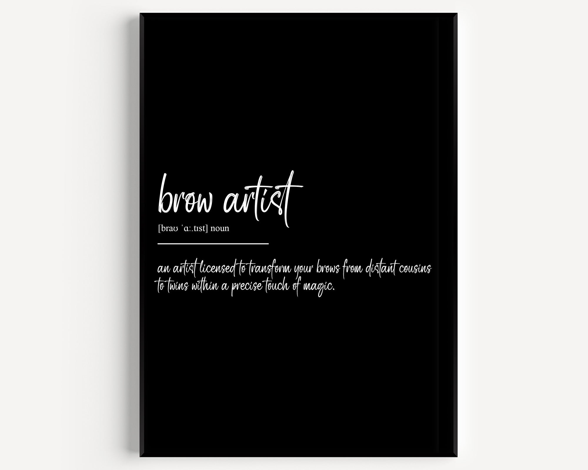 Brow Artist Definition Print - Magic Posters