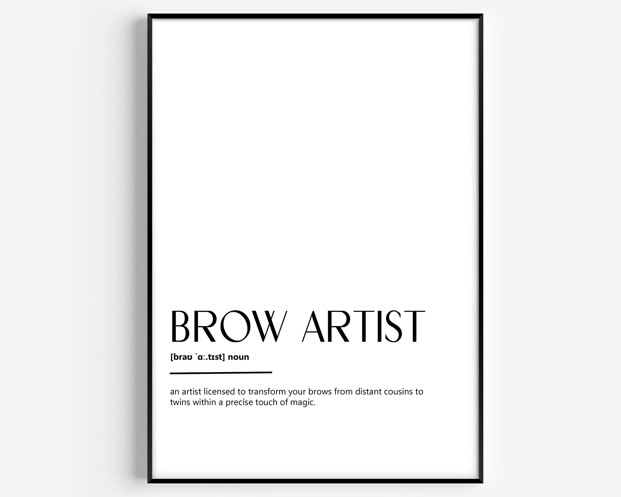 Brow Artist Definition Print - Magic Posters