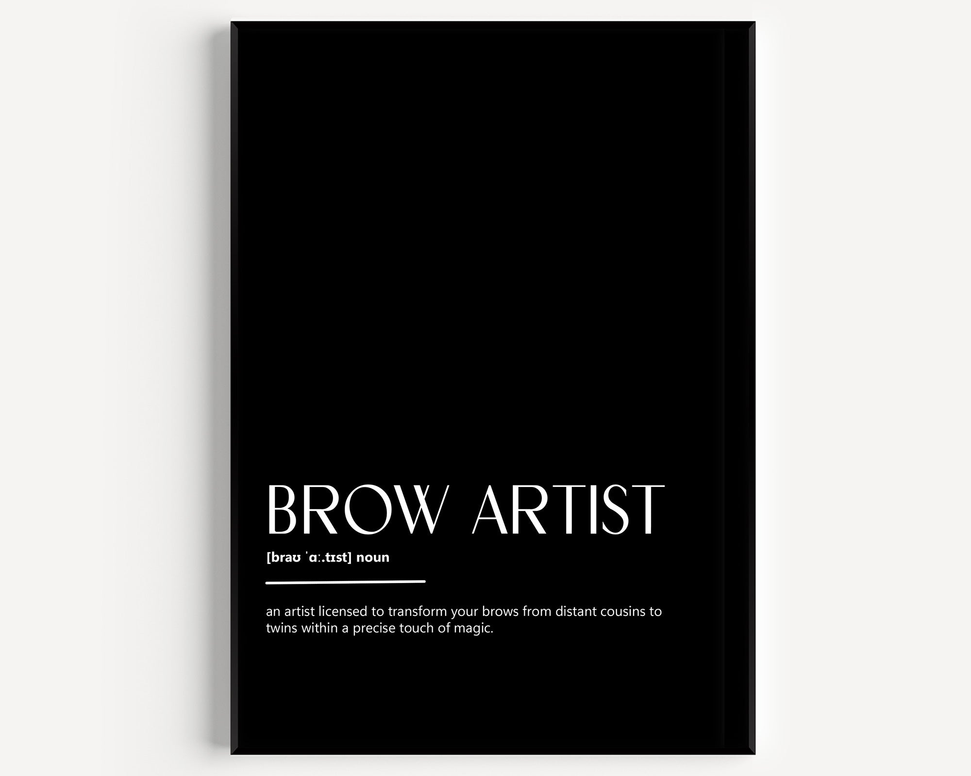 Brow Artist Definition Print - Magic Posters