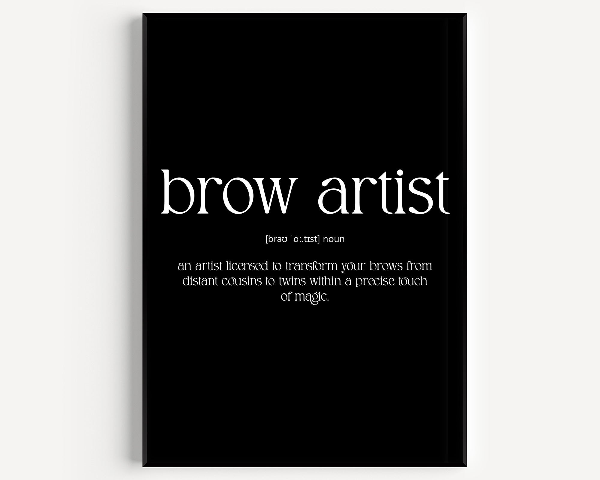 Brow Artist Definition Print - Magic Posters