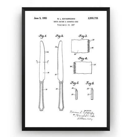 Butter Knife 1951 Patent Print - Magic Posters