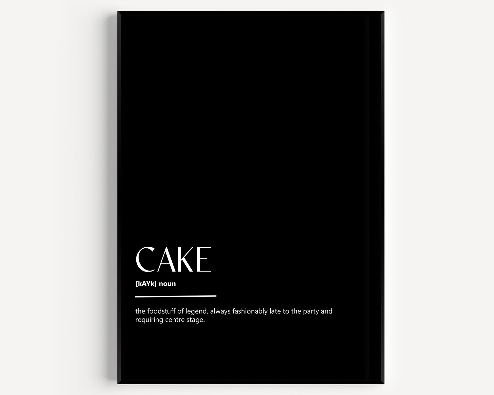 Cake Definition Print - Magic Posters