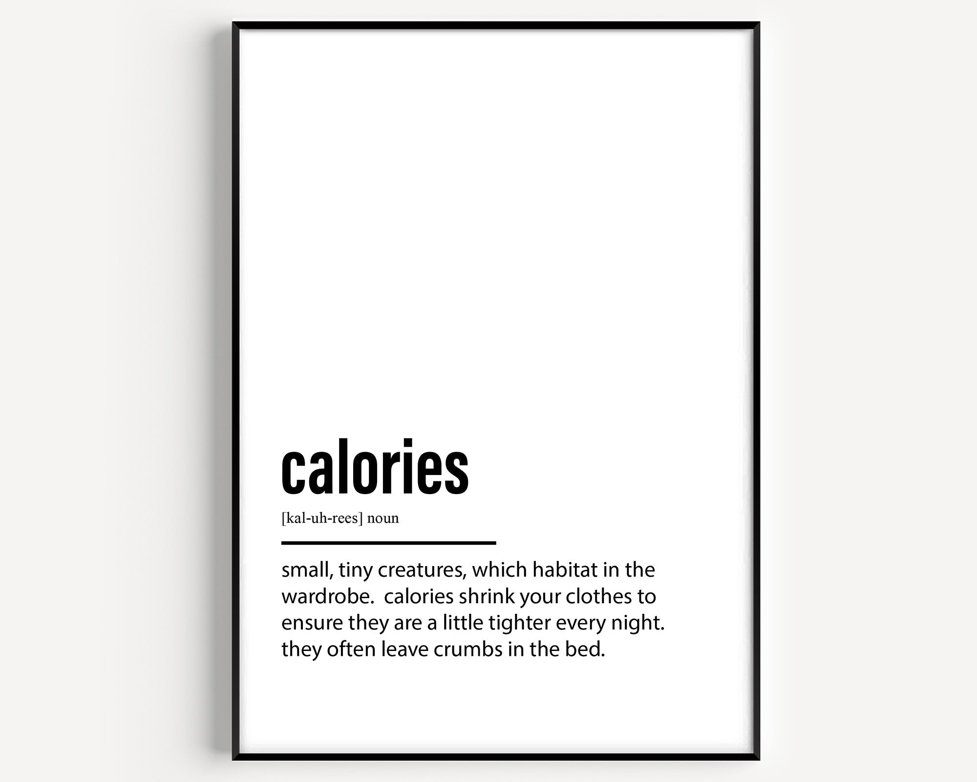 Calories Definition Print - Magic Posters