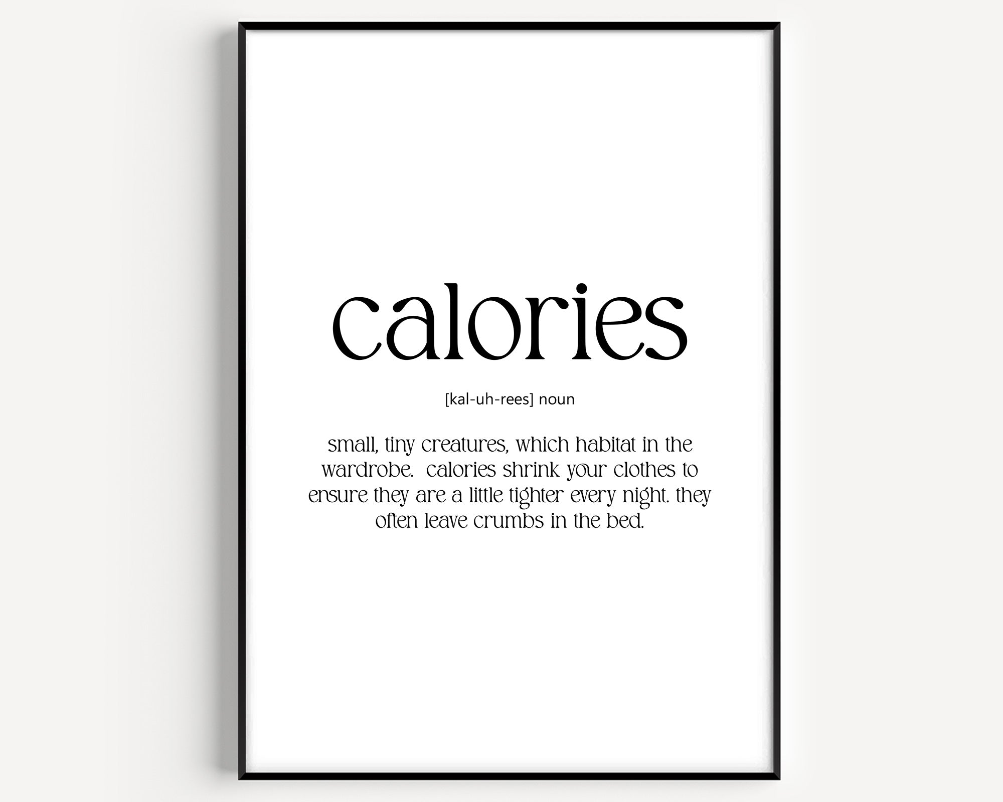 Calories Definition Print - Magic Posters