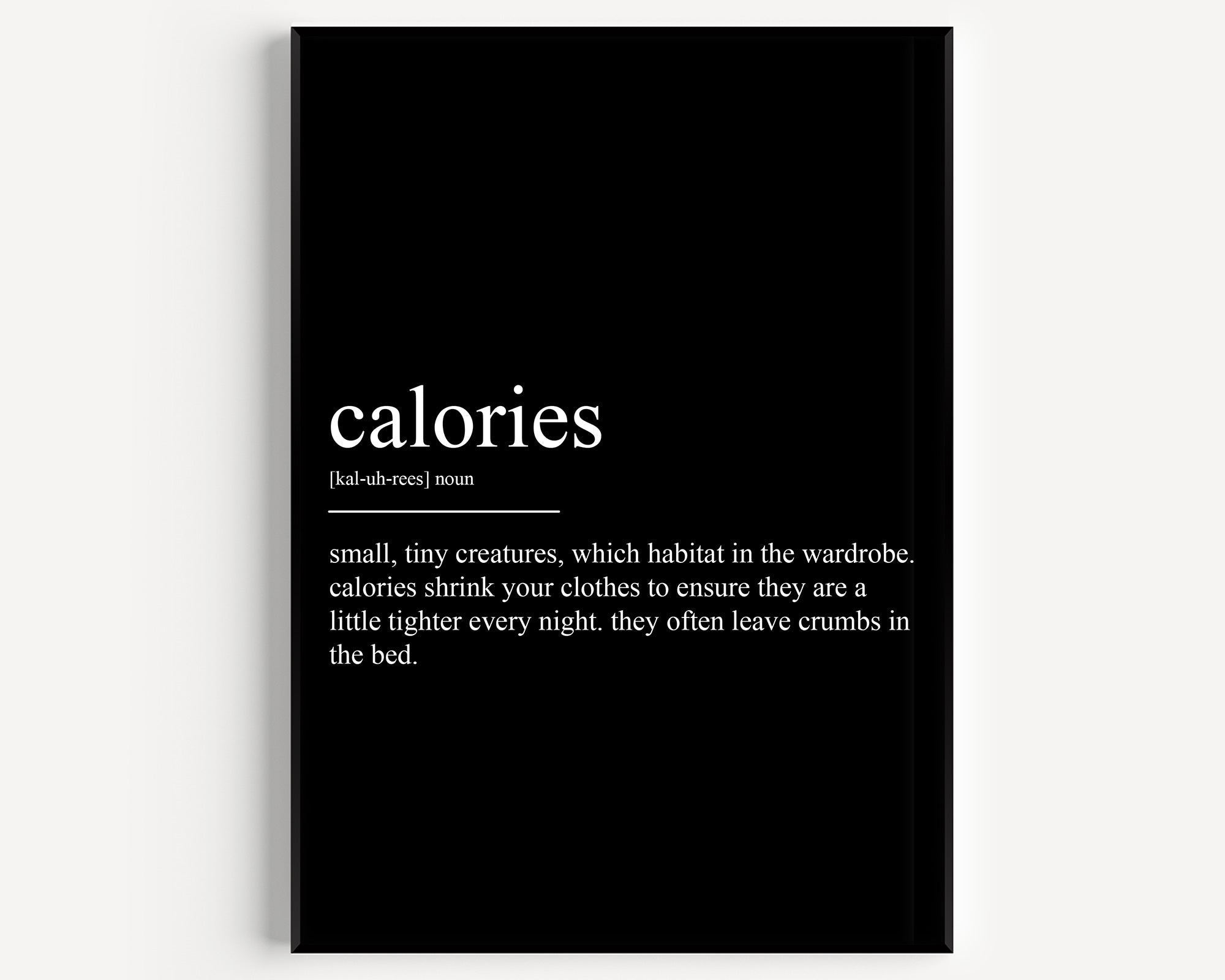 Calories Definition Print - Magic Posters