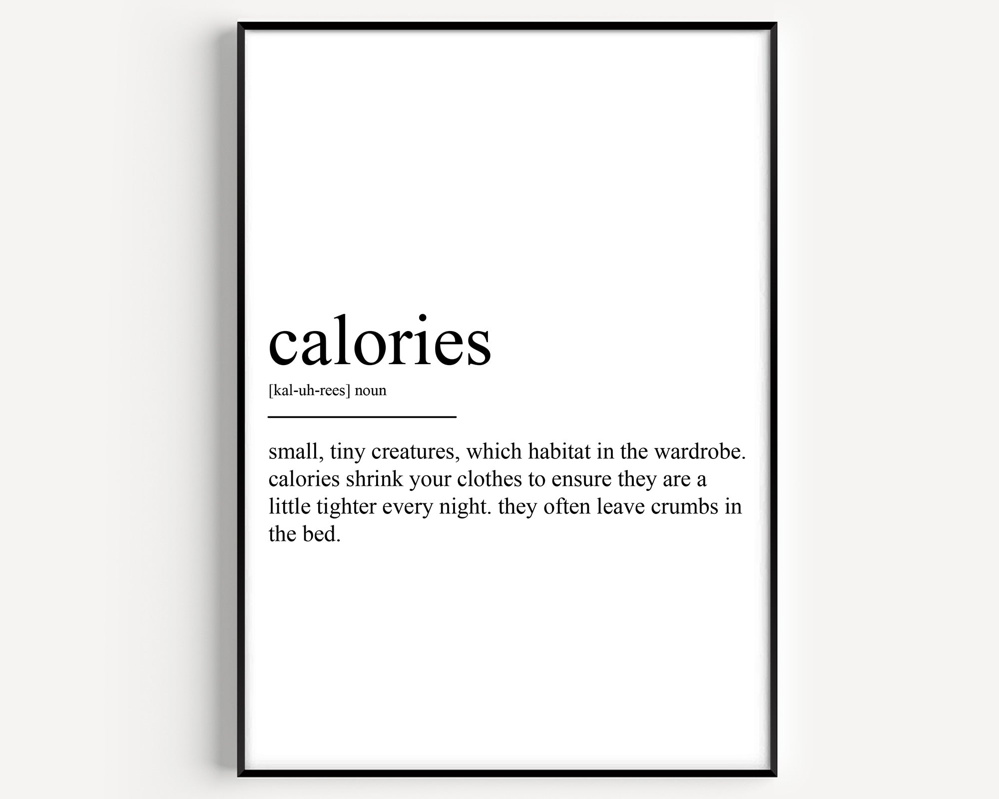 Calories Definition Print - Magic Posters